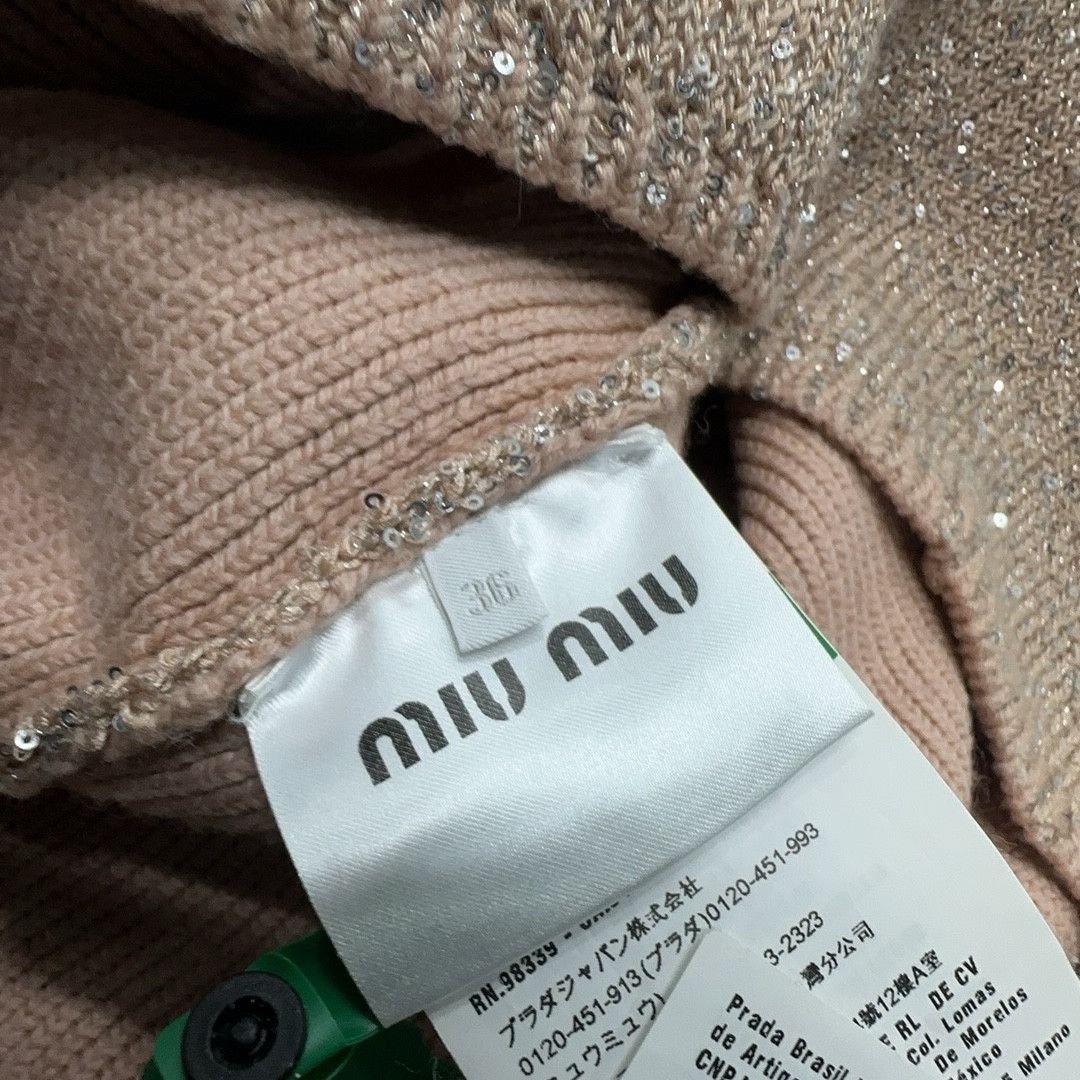 Miu Miu Miu Miu Sequin Knit Mini Skirt Size 36 Size 25" / US 0 / IT 36 - 4 Thumbnail