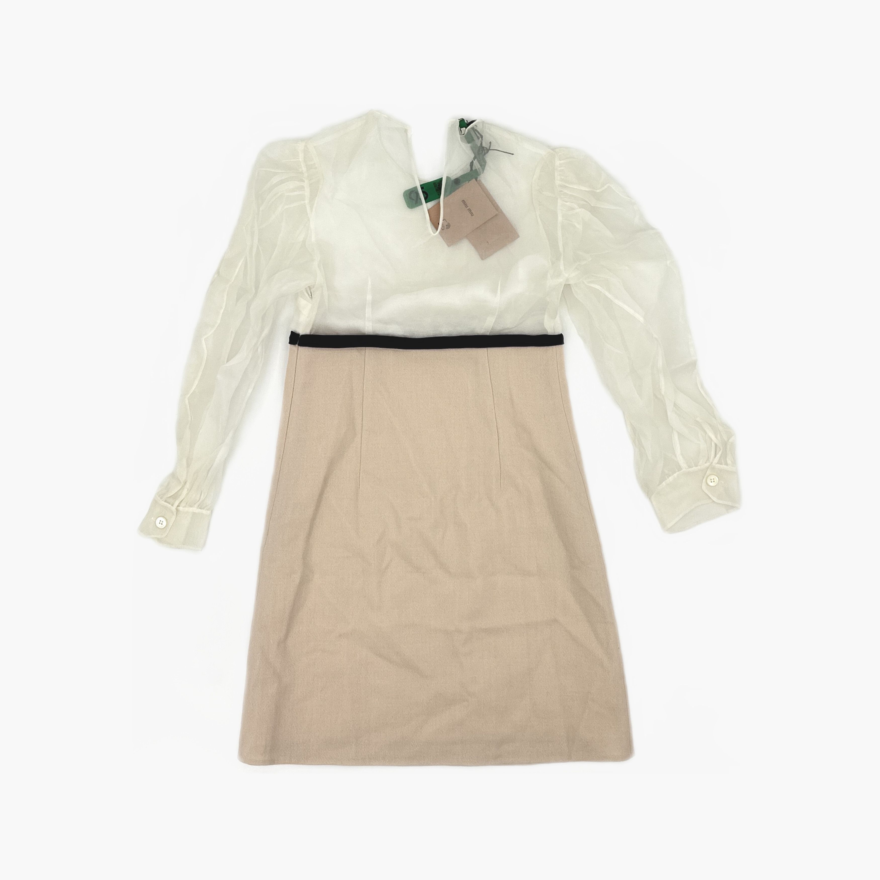 Miu Miu Miu Miu Contrast Mini Dress Size 38 Size XS / US 0-2 / IT 36-38 - 2 Thumbnail