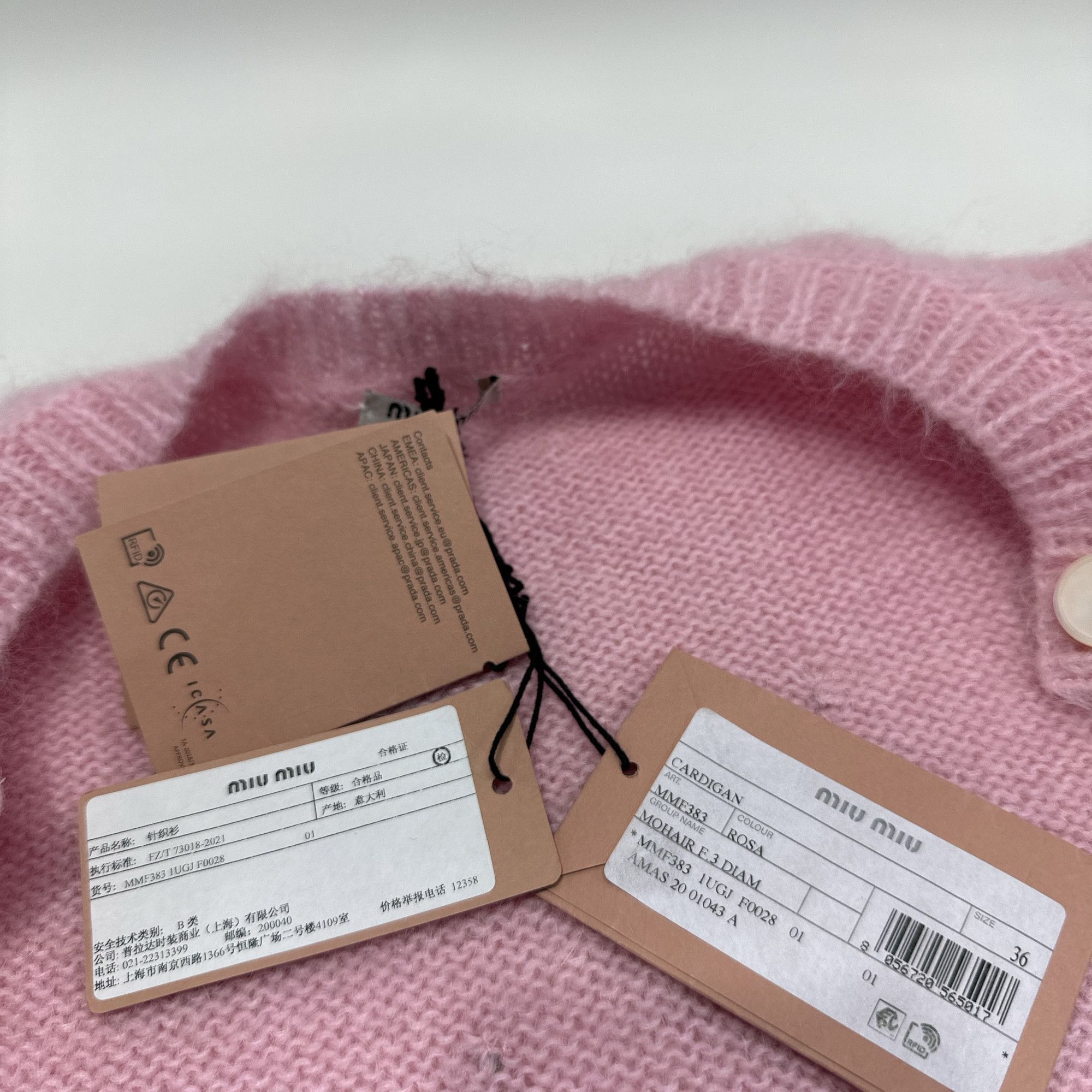 Miu Miu Miu Miu Rhinestone Cardigan Size 36 Size XS / US 0-2 / IT 36-38 - 3 Thumbnail