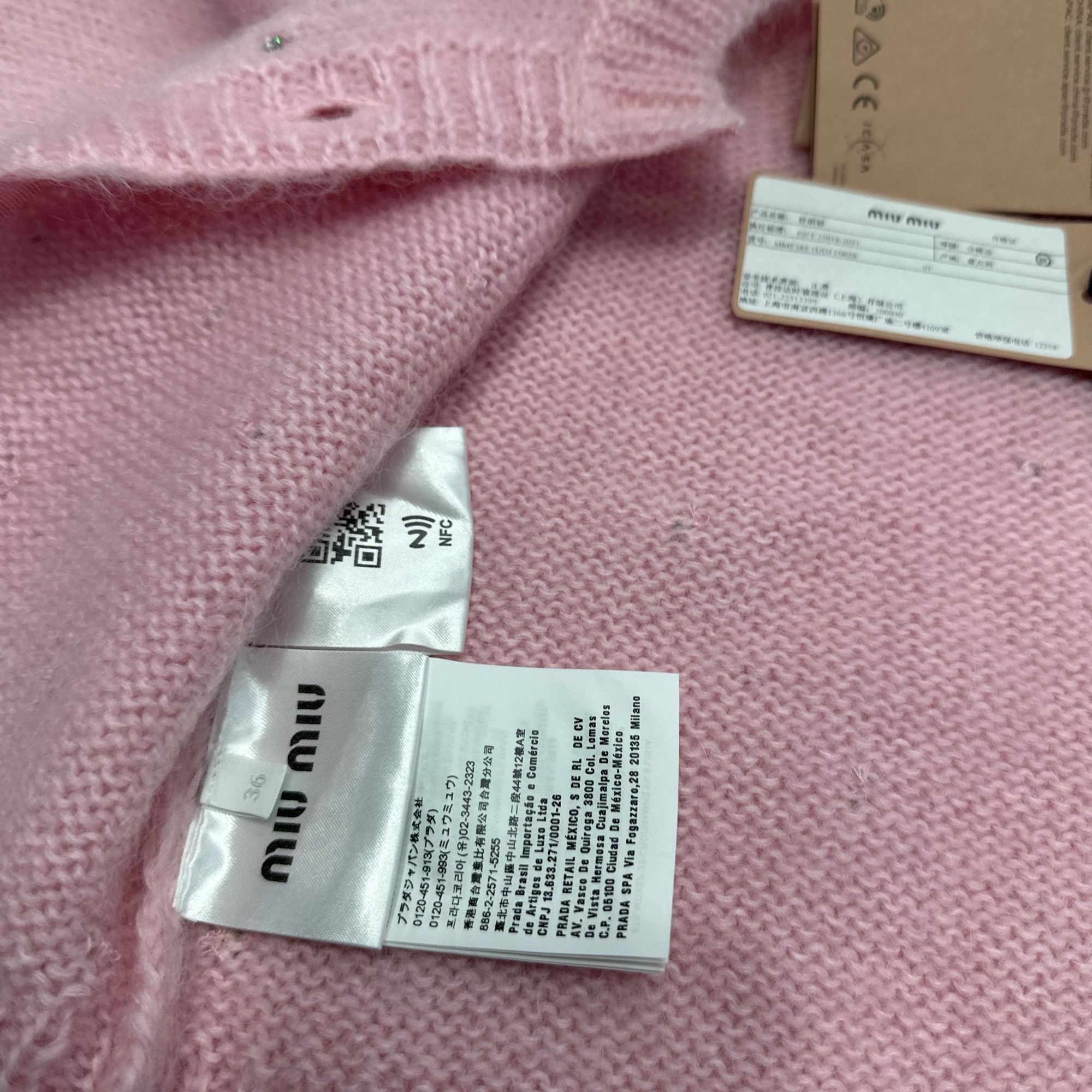 Miu Miu Miu Miu Rhinestone Cardigan Size 36 Size XS / US 0-2 / IT 36-38 - 4 Thumbnail