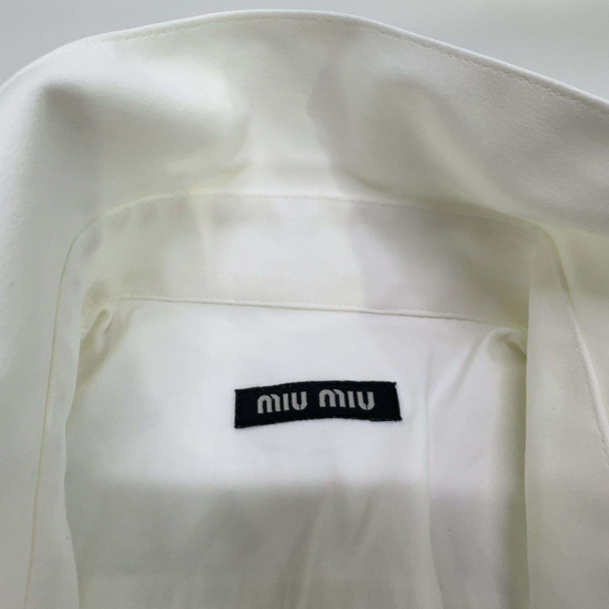 Miu Miu Miu Miu White Button Up Shirt Size 37 Size S / US 4 / IT 40 - 5 Thumbnail