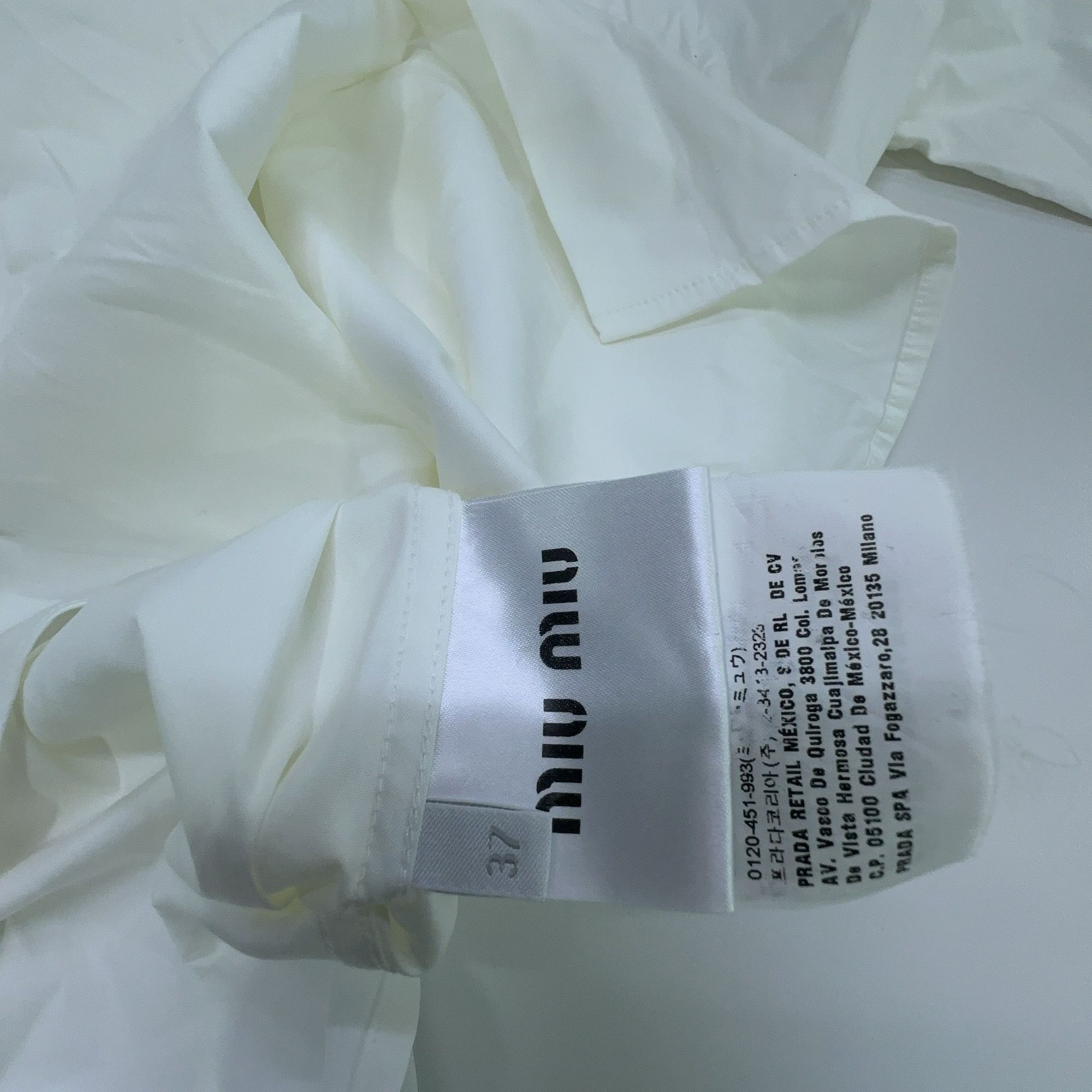 Miu Miu Miu Miu White Button Up Shirt Size 37 Size S / US 4 / IT 40 - 3 Thumbnail