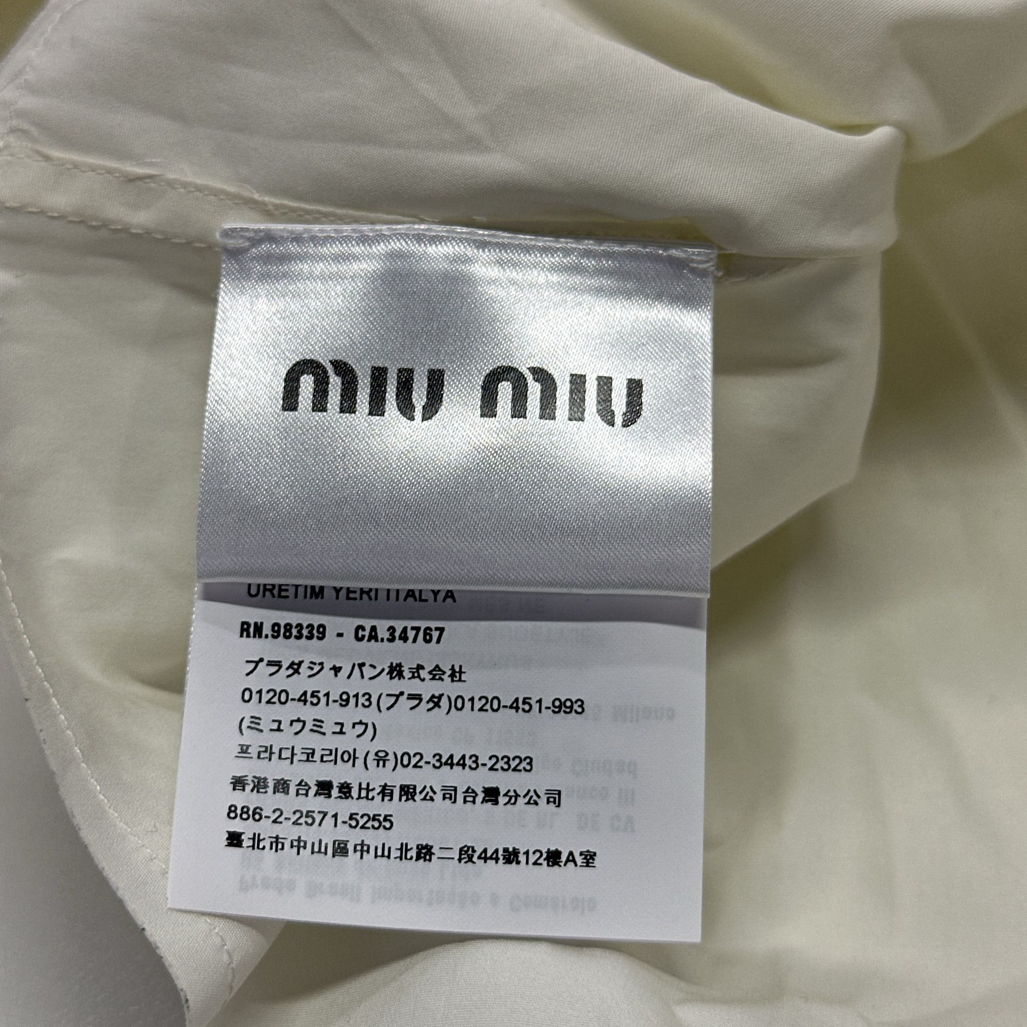 Miu Miu Miu Miu Logo Embroidered Cotton Button Up Shirt Size 40 Size S / US 4 / IT 40 - 5 Thumbnail