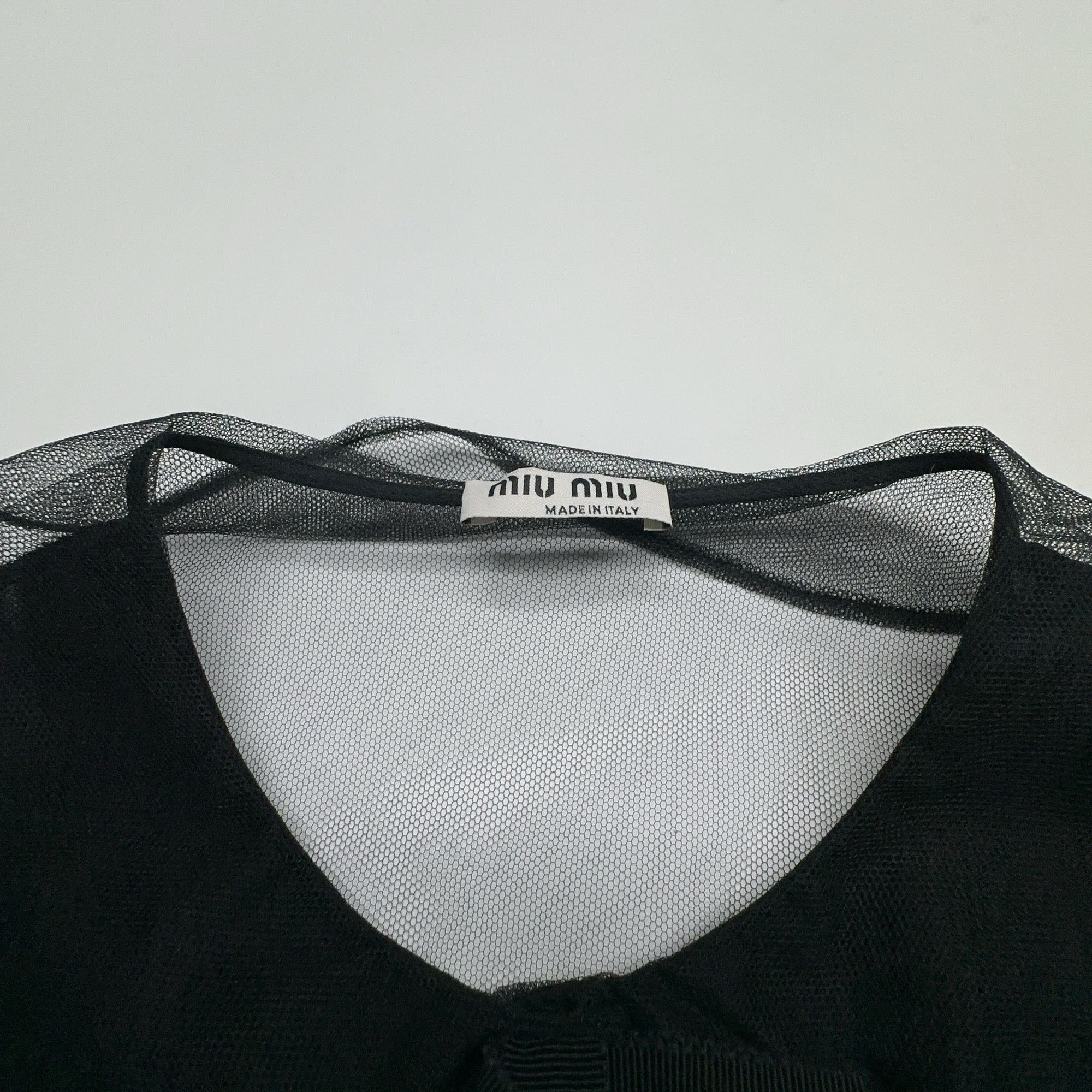 Miu Miu Miu Miu Black Sheer Button Up Blouse Size 38 Size XS / US 0-2 / IT 36-38 - 6 Thumbnail