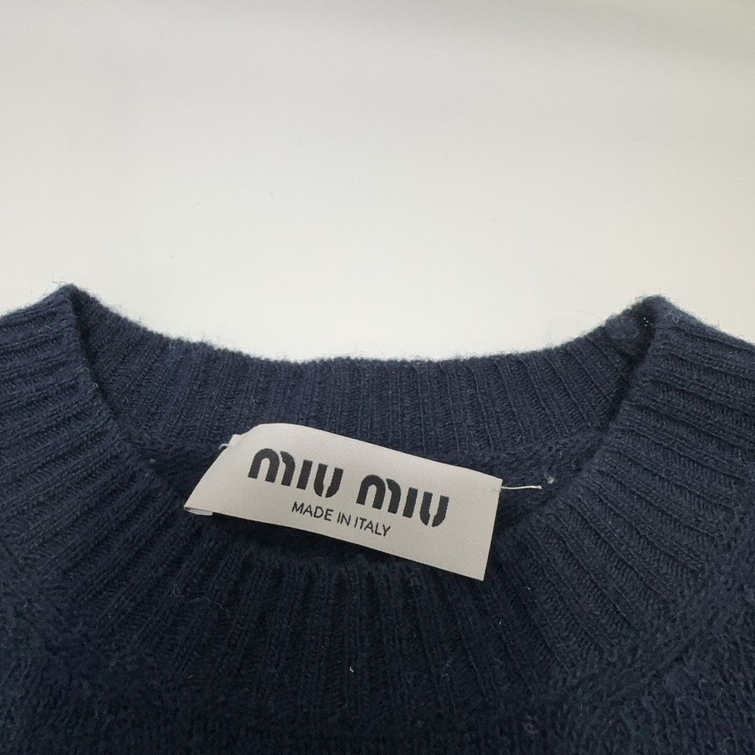Miu Miu Miu Miu Logo Wool Blend Sweater Size 38 Size XS / US 0-2 / IT 36-38 - 3 Thumbnail