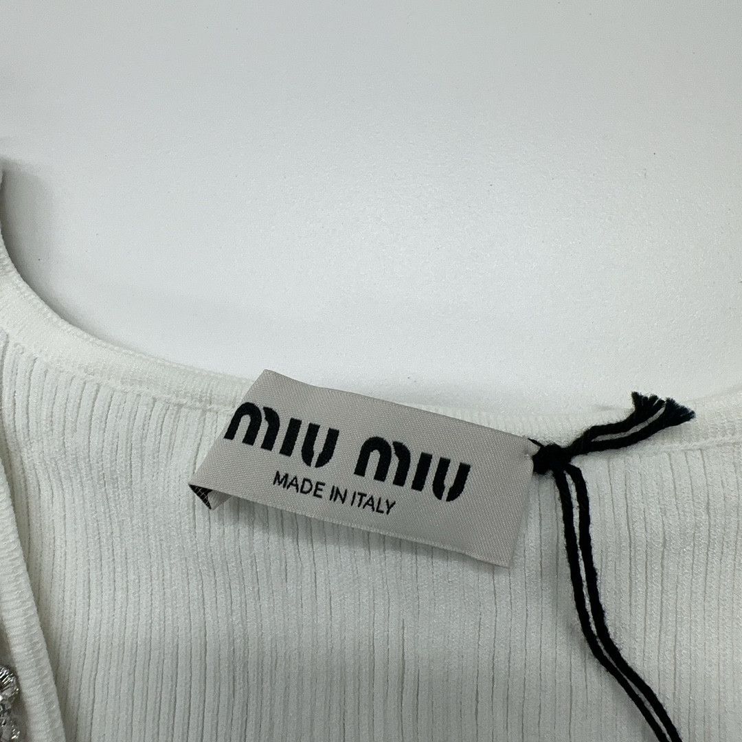 Miu Miu Miu Miu Crystal Embellished Tank Top Size 38 Size XS / US 0-2 / IT 36-38 - 5 Thumbnail