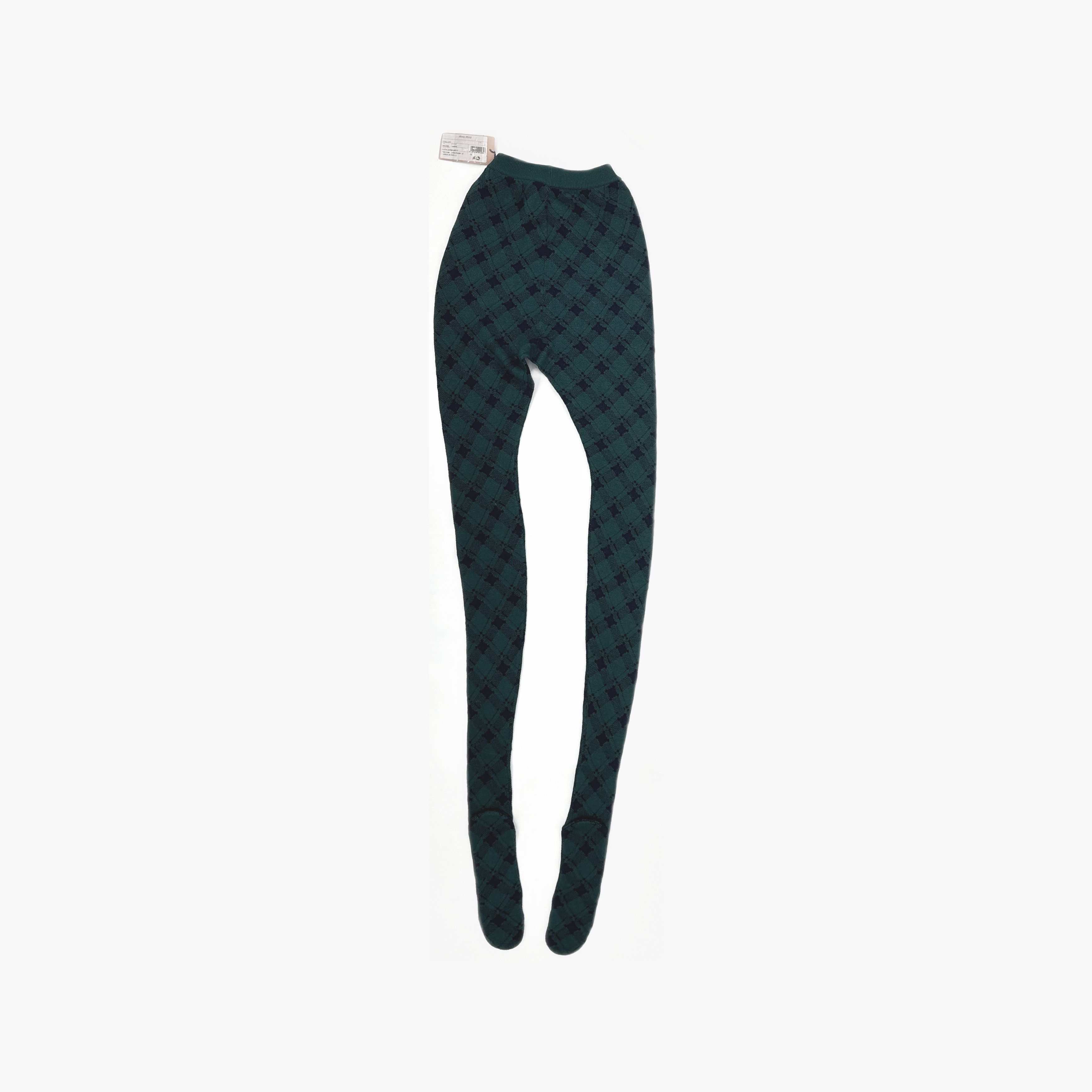 Miu Miu Miu Miu Jacquard Tights Size I Size ONE SIZE - 2 Thumbnail