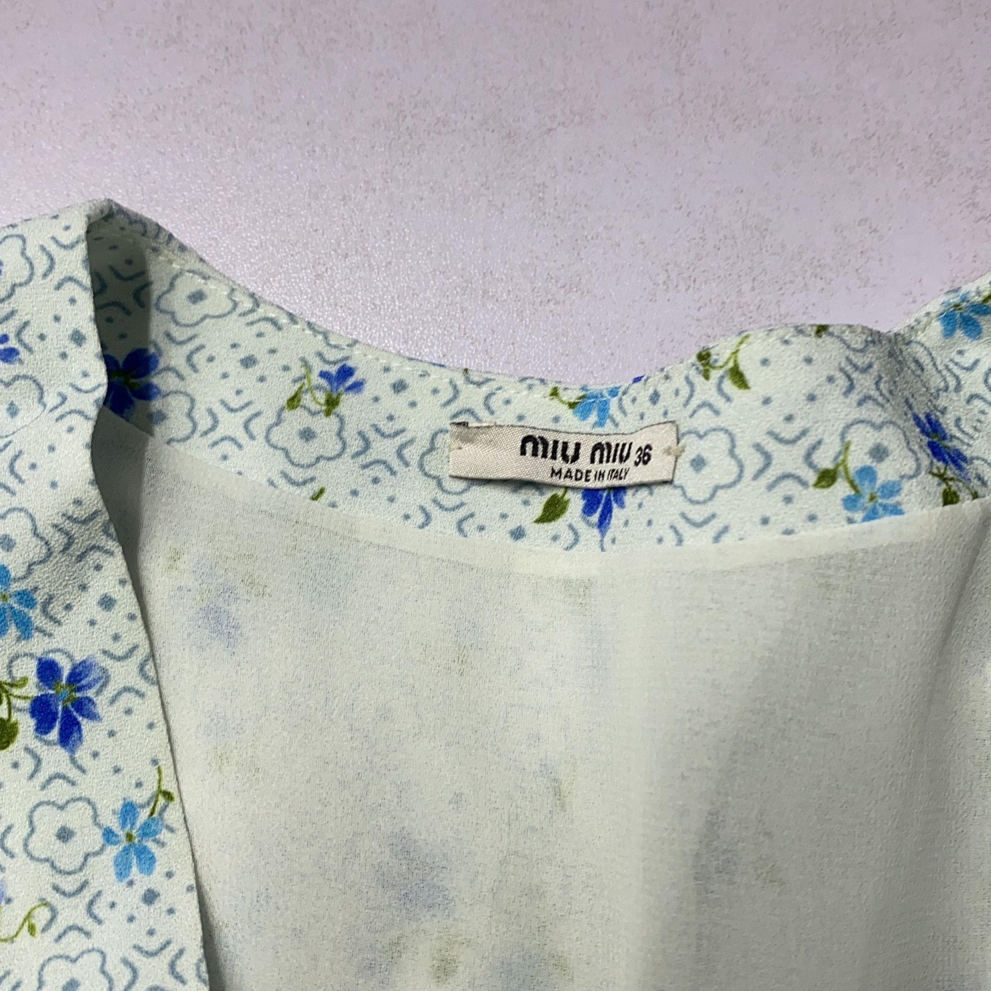 Miu Miu Miu Miu Floral Print Midi Dress Size 36 Size XS / US 0-2 / IT 36-38 - 2 Thumbnail