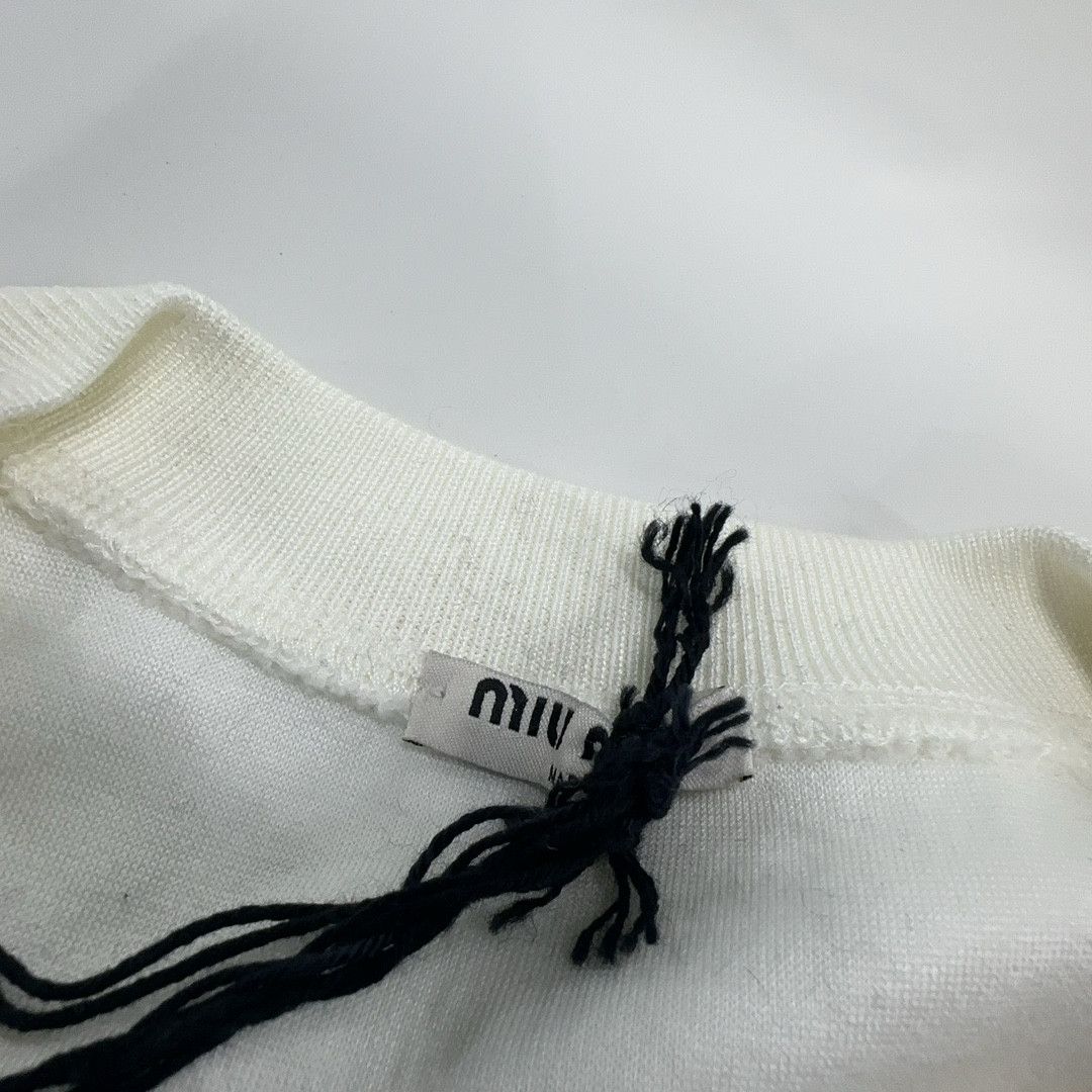 Miu Miu Miu Miu Embellished Bow Logo Sweatshirt XS Size XS / US 0-2 / IT 36-38 - 5 Thumbnail