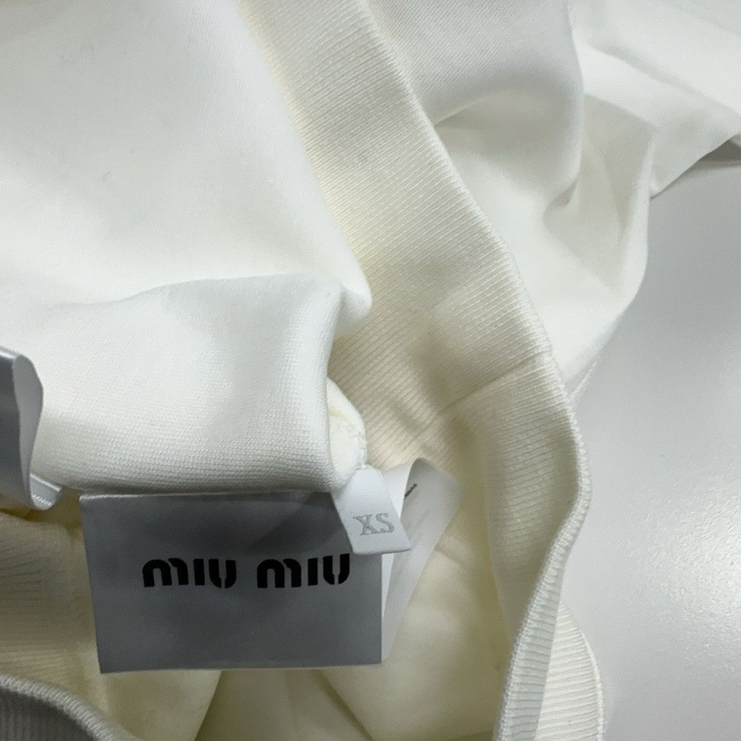 Miu Miu Miu Miu Embellished Bow Logo Sweatshirt XS Size XS / US 0-2 / IT 36-38 - 4 Thumbnail