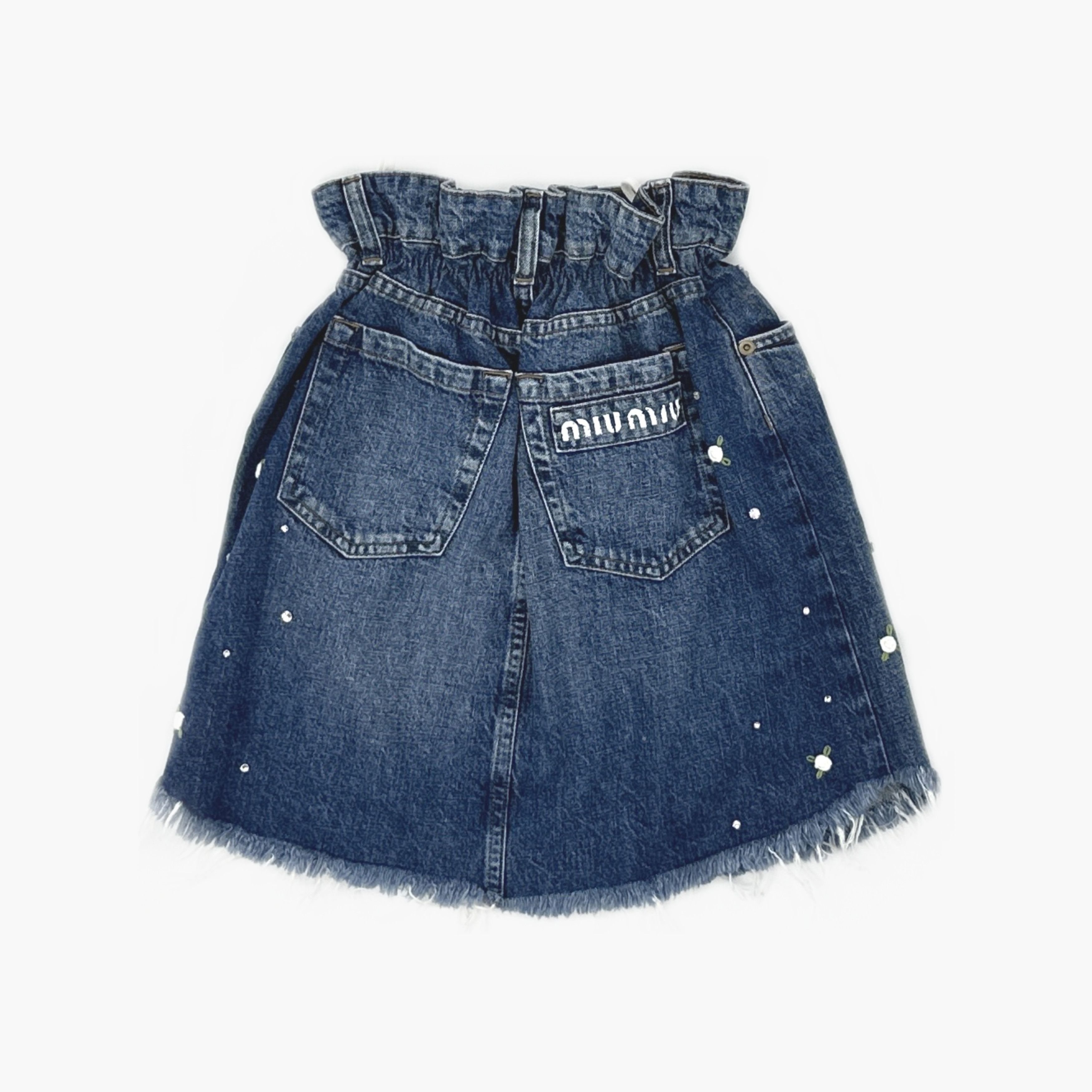 Miu Miu Miu Miu Floral Embroidered Mini Skirt 36 Size 25" / US 0 / IT 36 - 2 Thumbnail