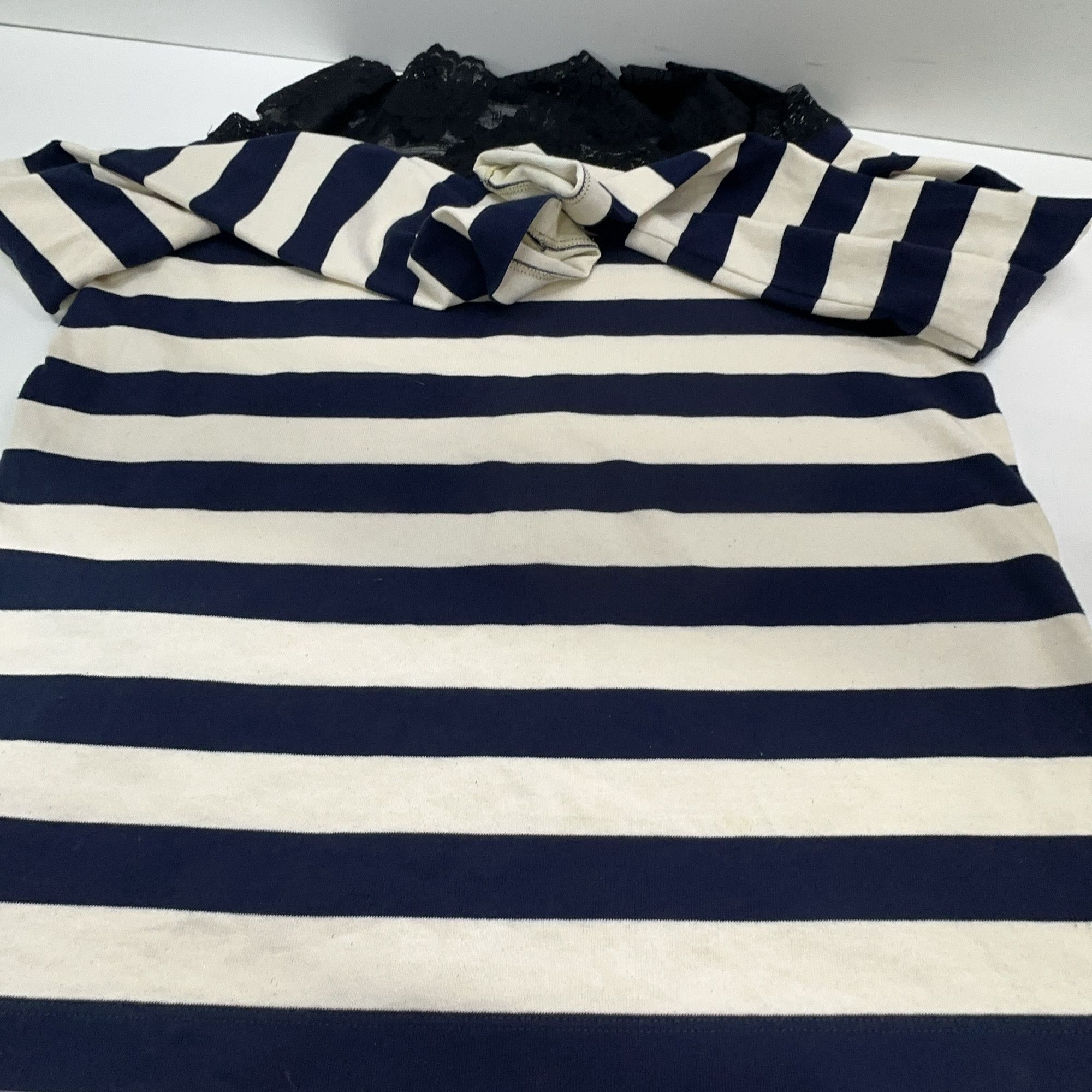 Miu Miu Miu Miu Striped Lace Collar Long Sleeve T-Shirt Size S Size S / US 4 / IT 40 - 8 Thumbnail