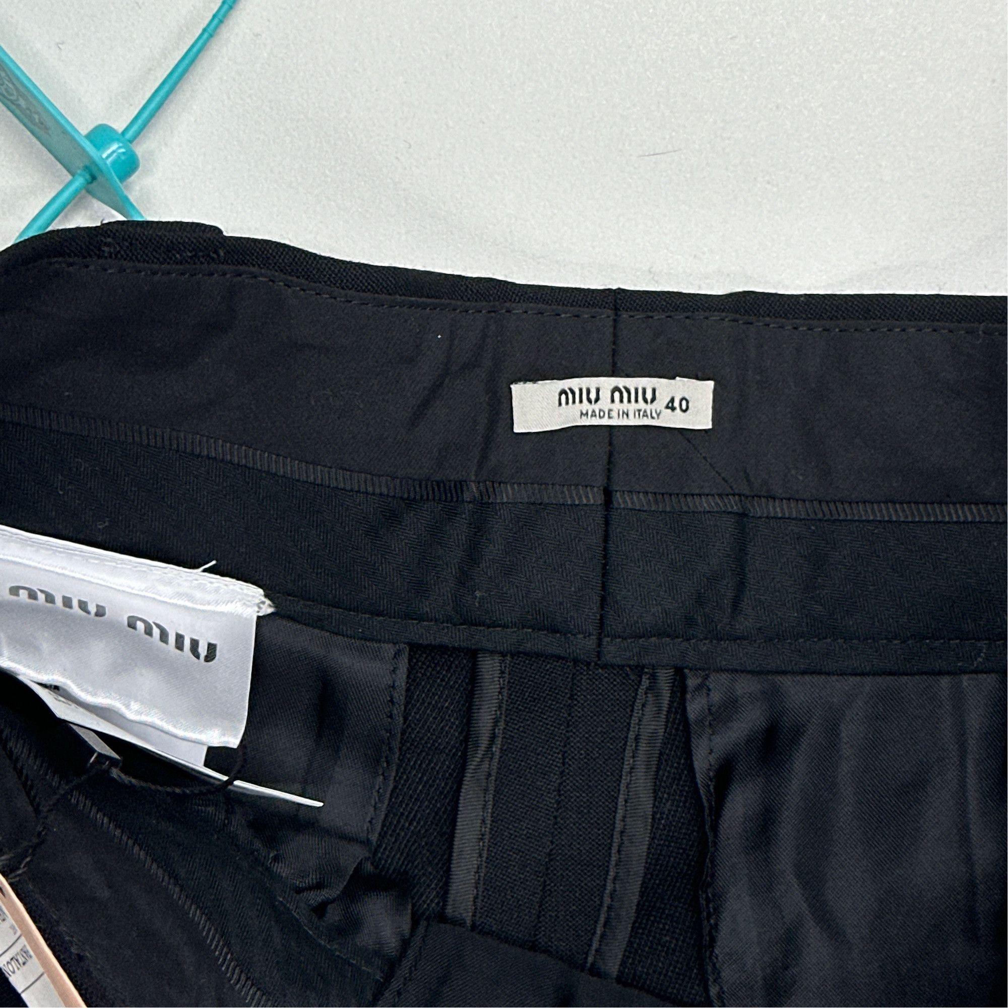 Miu Miu Miu Miu Black Wool Pants Size 40 Size 27" / US 4 / IT 40 - 3 Thumbnail