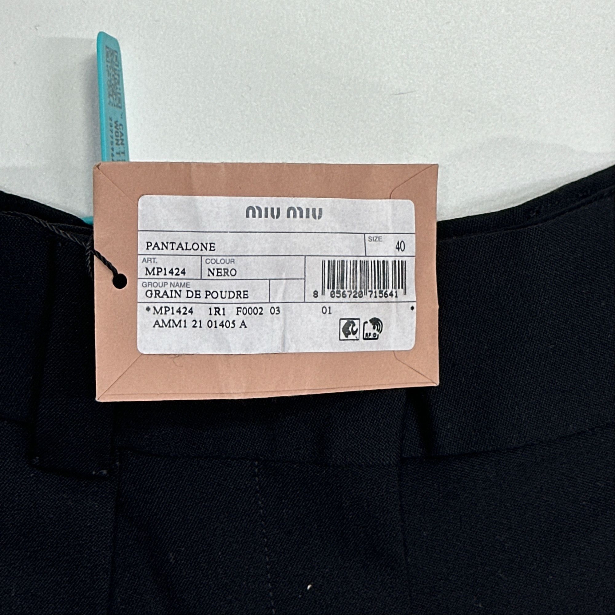 Miu Miu Miu Miu Black Wool Pants Size 40 Size 27" / US 4 / IT 40 - 2 Thumbnail