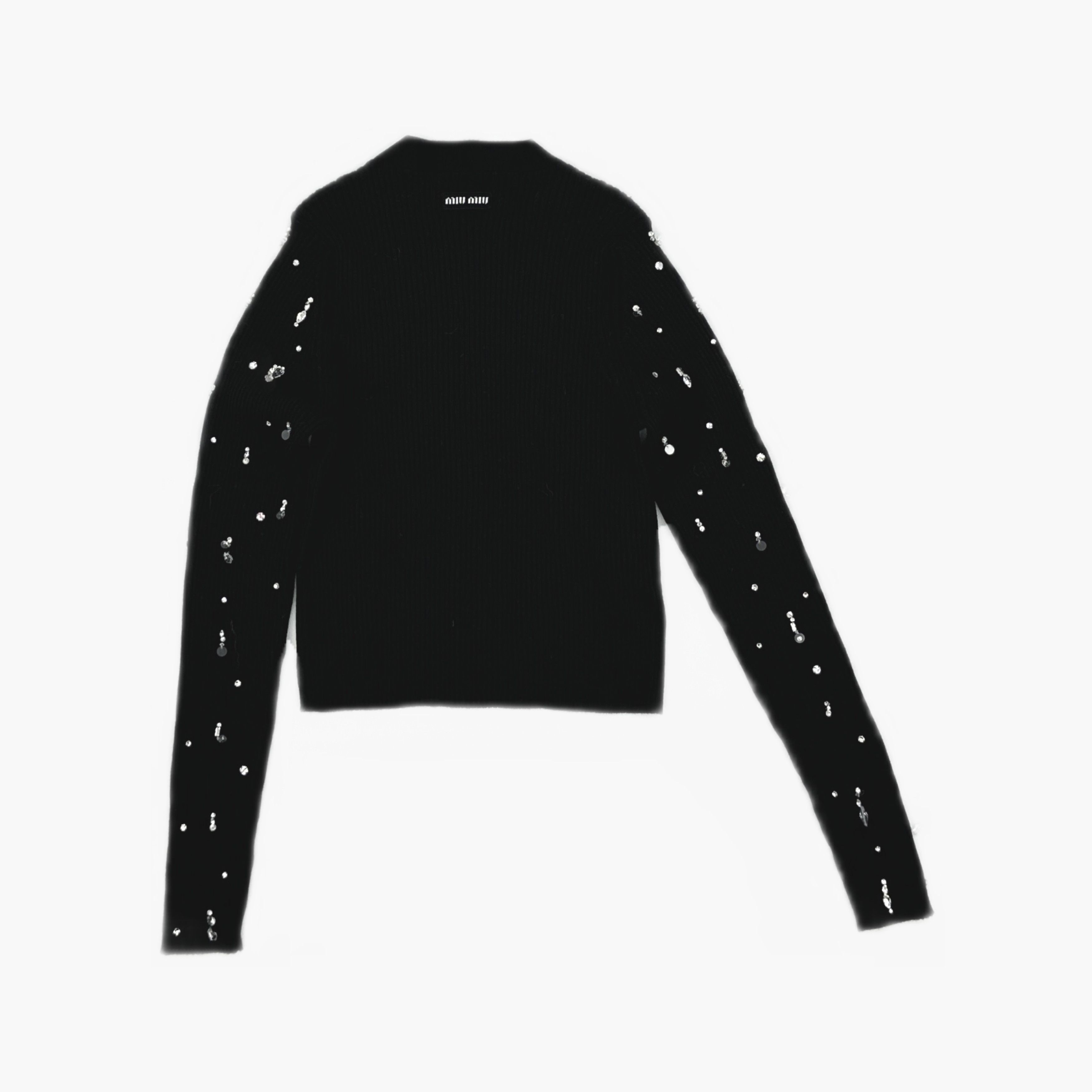 Miu Miu Miu Miu Black Sequined Cardigan Size 40 Size S / US 4 / IT 40 - 2 Thumbnail