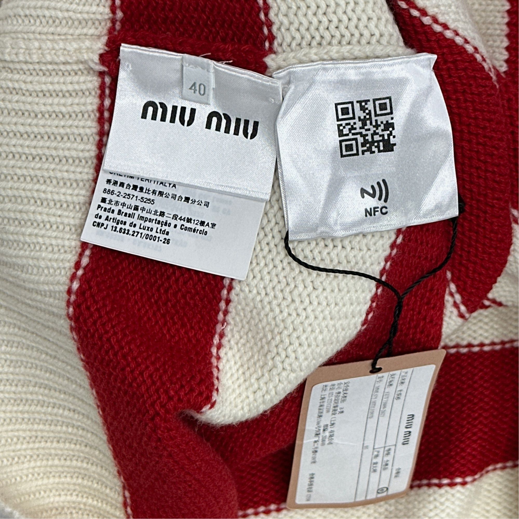 Miu Miu Miu Miu Striped Cashmere Sweater Size 40 Size S / US 4 / IT 40 - 3 Thumbnail