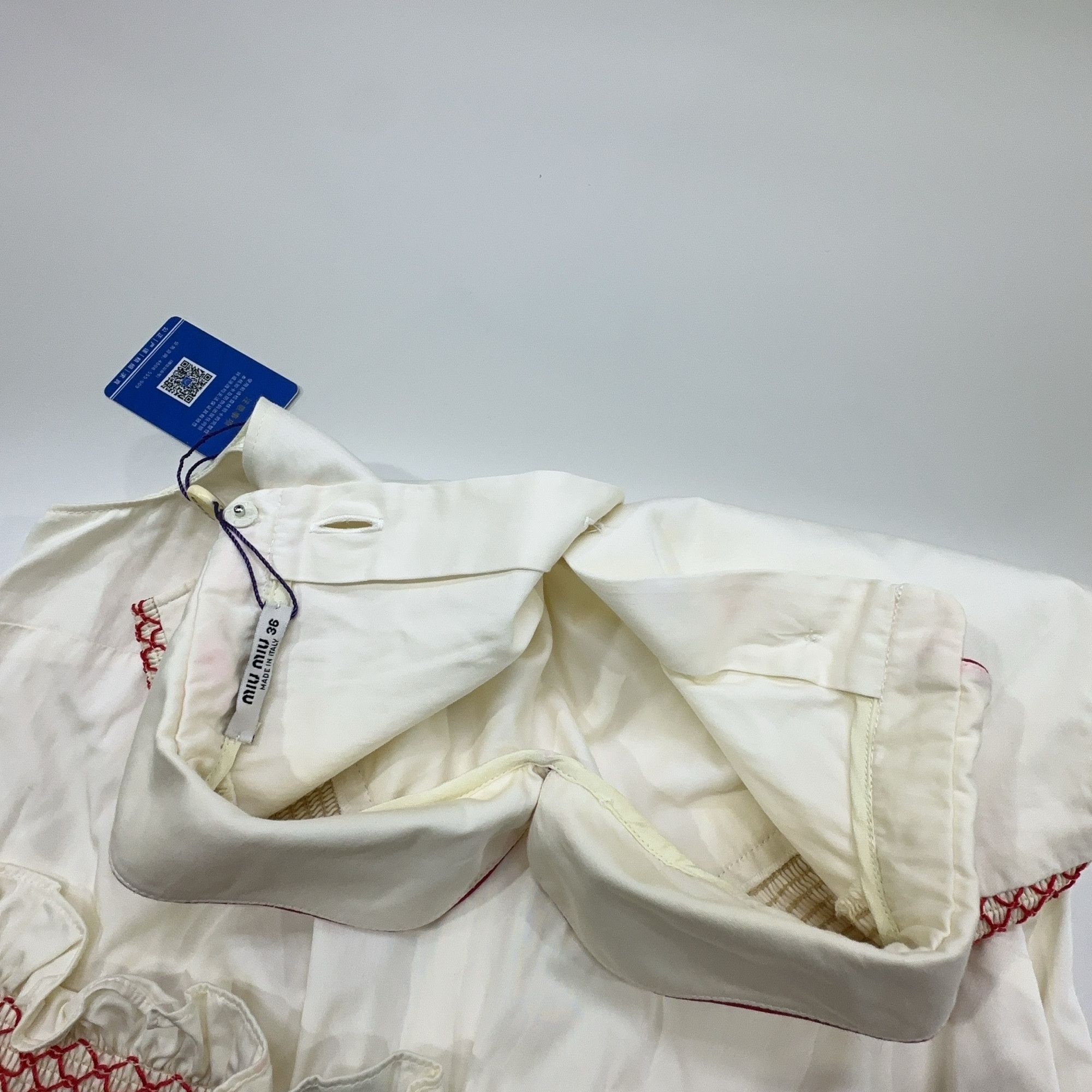 Miu Miu Miu Miu Embroidered Sleeveless Mini Dress Size 36 Size XS / US 0-2 / IT 36-38 - 6 Thumbnail