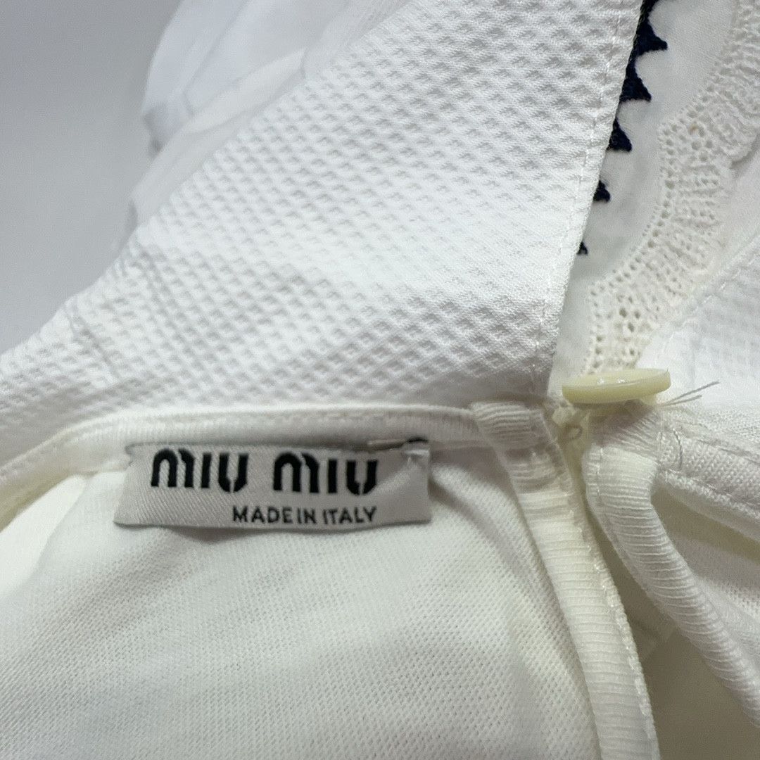 Miu Miu Miu Miu Embroidered Collar Long Sleeve Top Size S Size S / US 4 / IT 40 - 3 Thumbnail