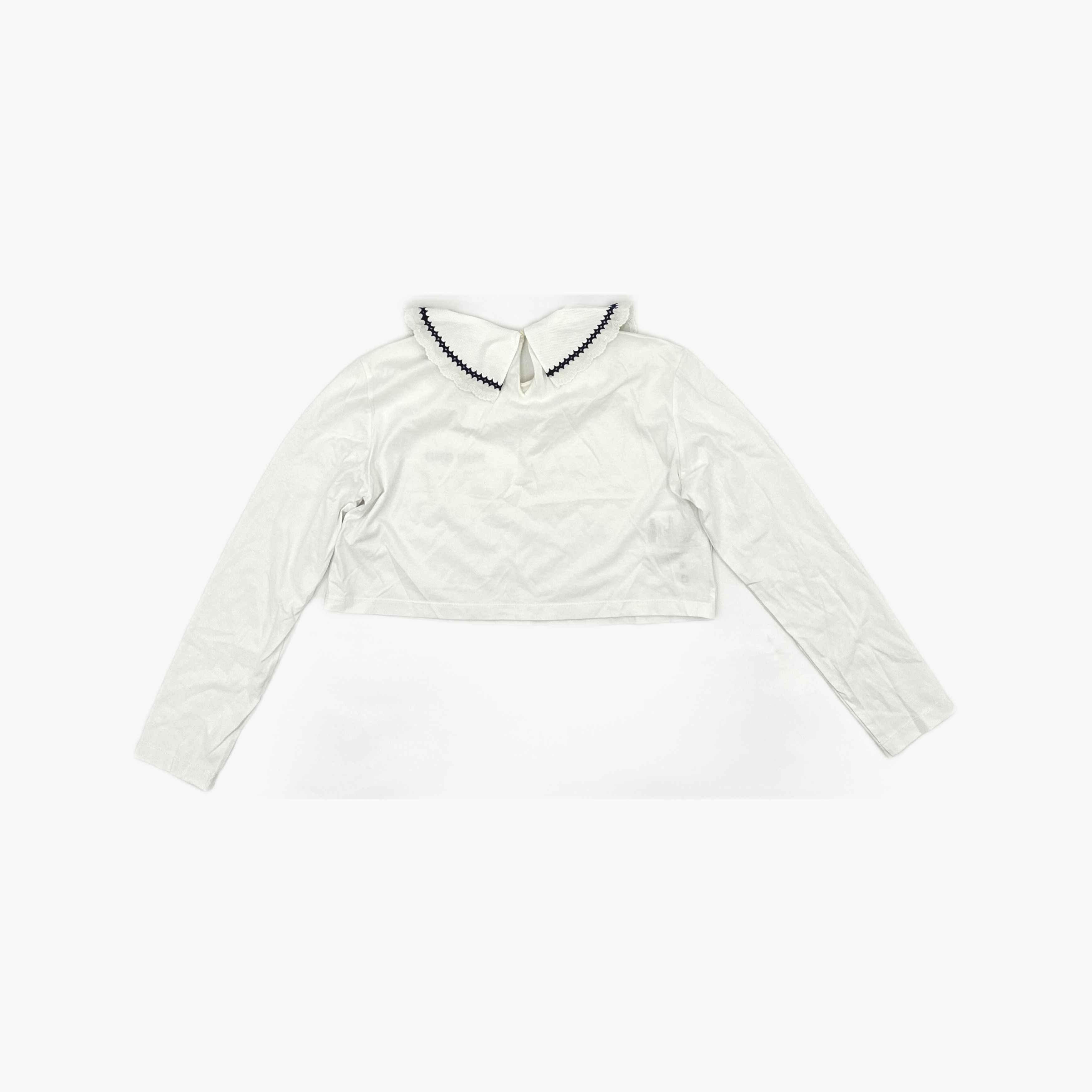 Miu Miu Miu Miu Embroidered Collar Long Sleeve Top Size S Size S / US 4 / IT 40 - 2 Thumbnail