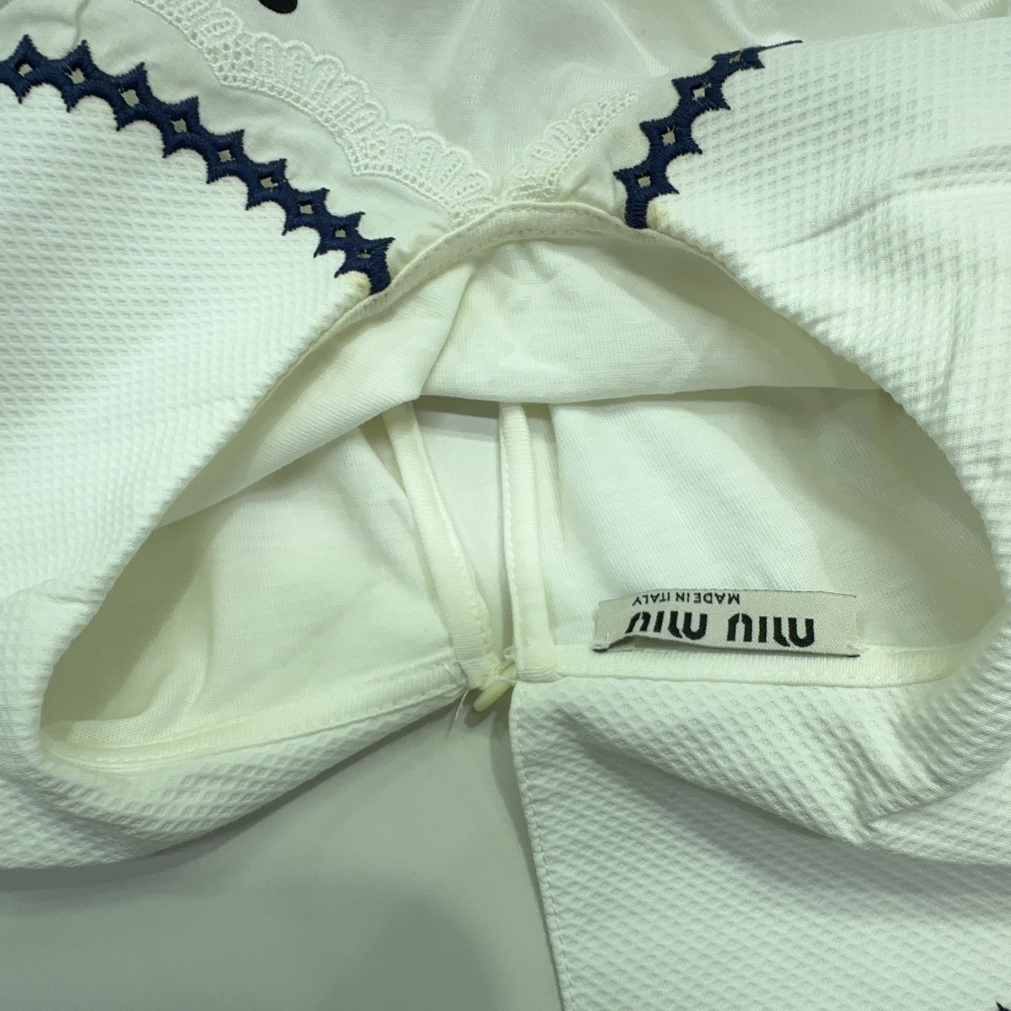 Miu Miu Miu Miu Embroidered Collar Long Sleeve Top Size S Size S / US 4 / IT 40 - 7 Thumbnail