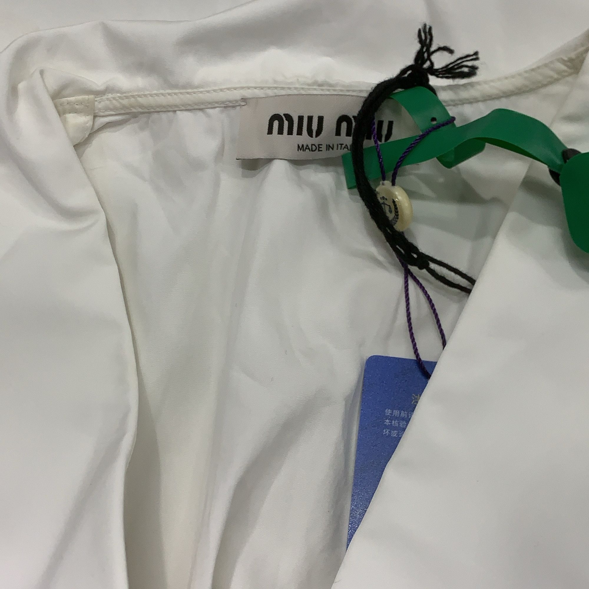 Miu Miu Miu Miu Logo Patch Button Up Shirt Size 36 Size XS / US 0-2 / IT 36-38 - 7 Thumbnail
