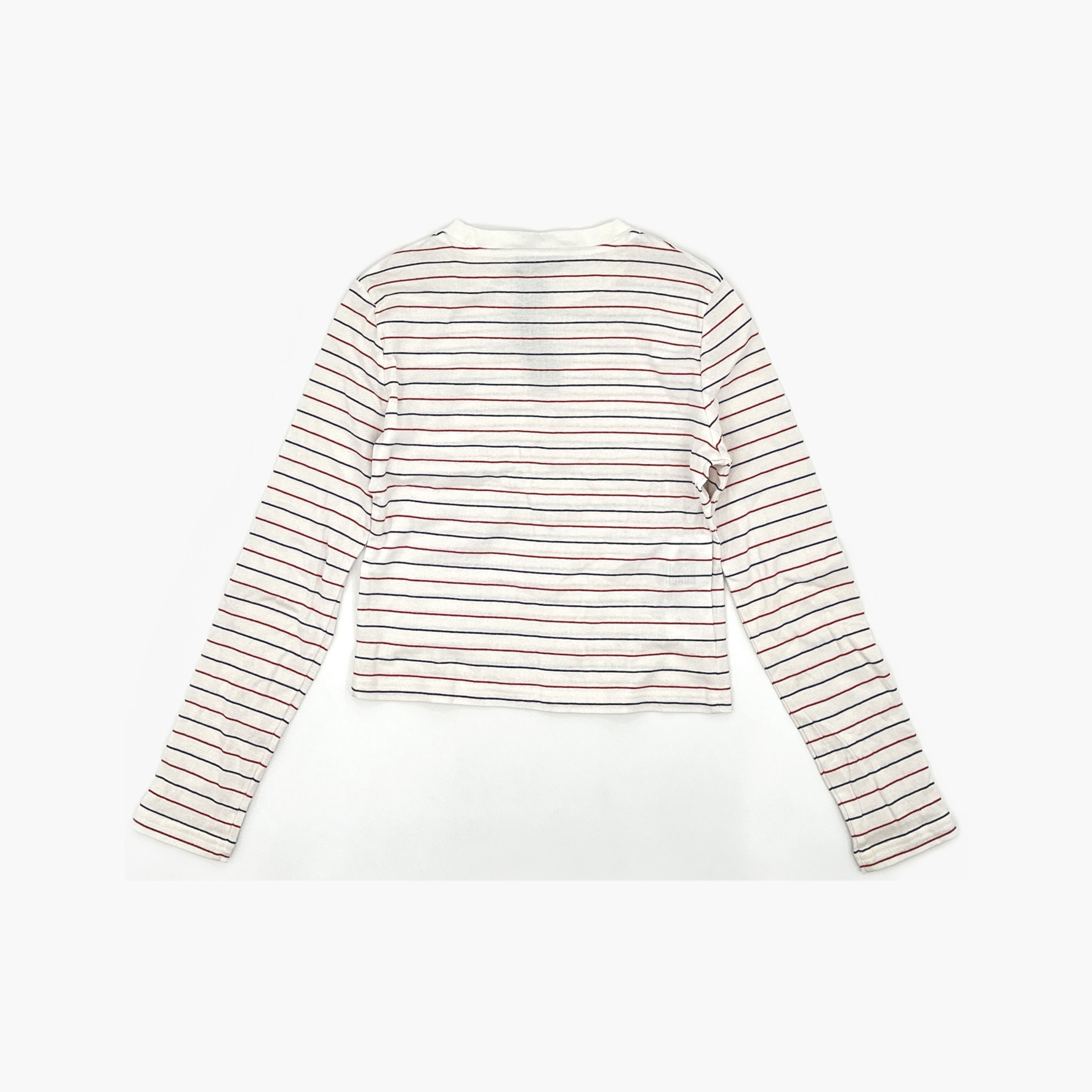 Miu Miu Miu Miu Striped Logo Patch Long Sleeve T-Shirt Size XS Size XS / US 0-2 / IT 36-38 - 2 Thumbnail