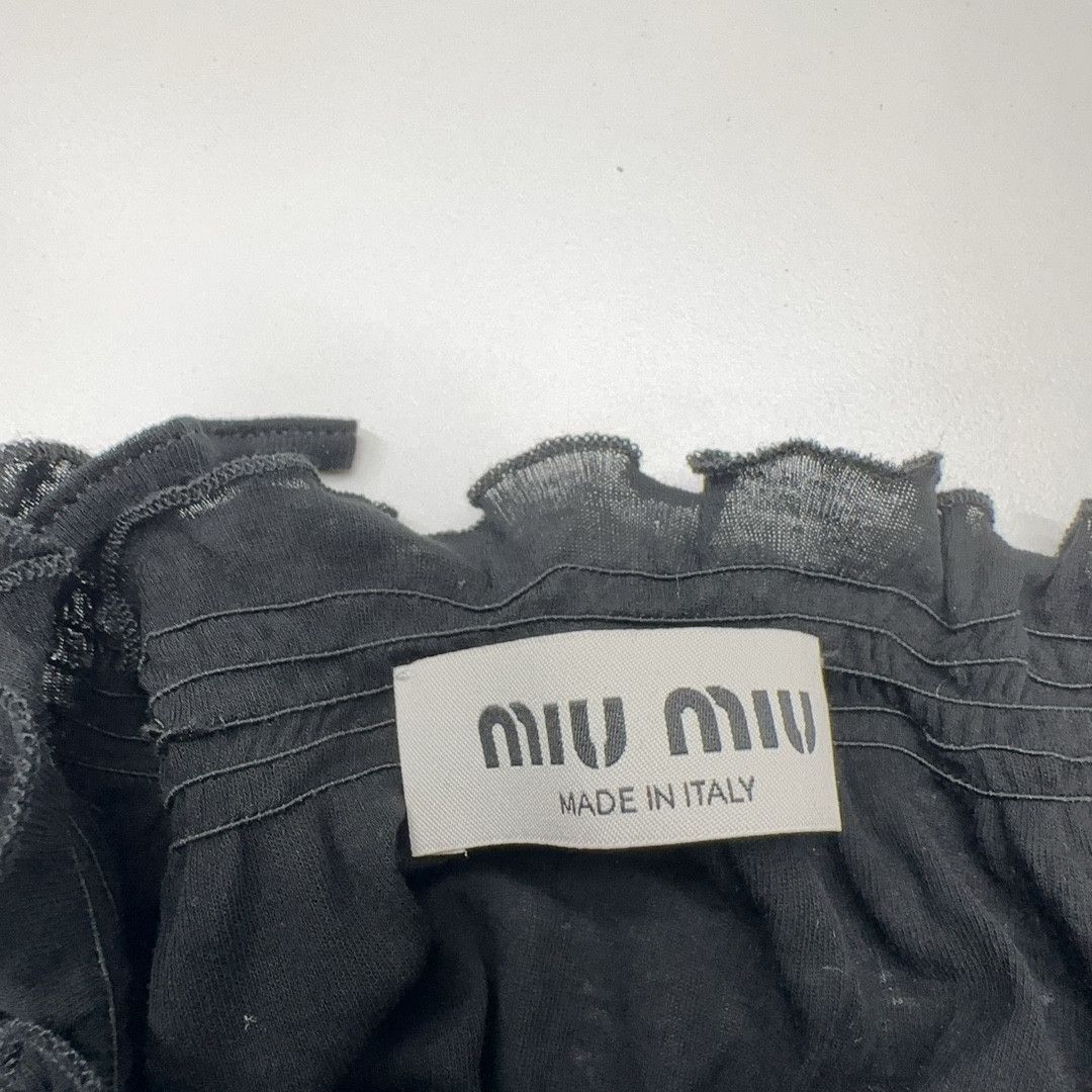 Miu Miu Miu Miu Logo Mini Skirt Size XS Size 26" / US 2 / IT 38 - 5 Thumbnail