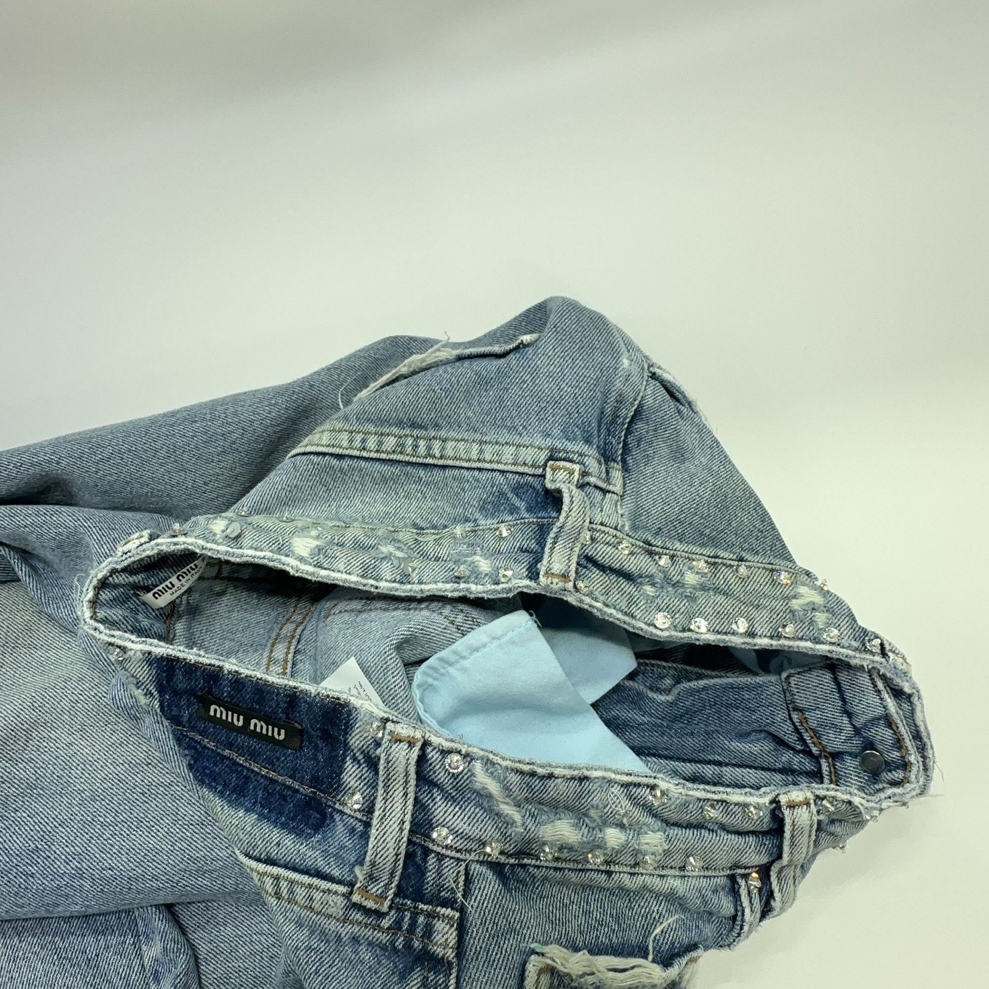 Miu Miu Miu Miu Embellished Waist Jeans Size 24 Size 24" / US 00 / IT 34 - 12 Thumbnail