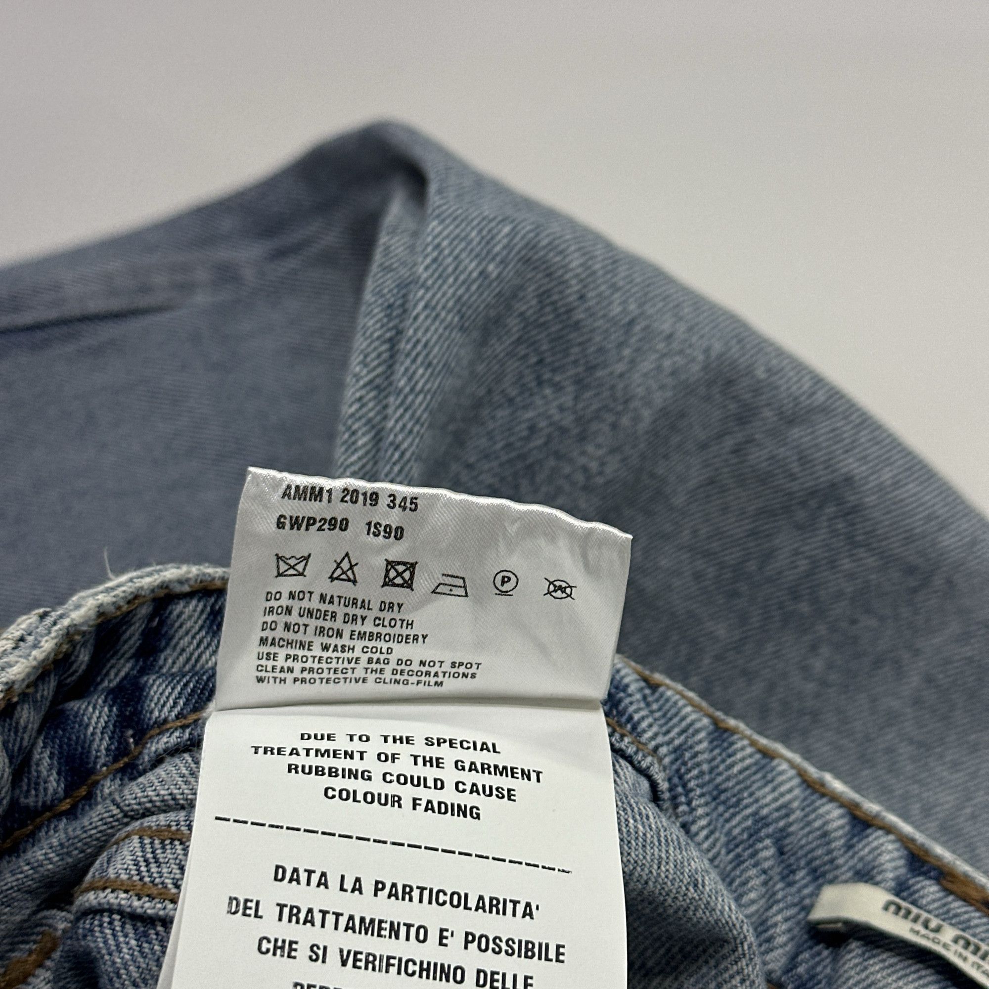 Miu Miu Miu Miu Embellished Waist Jeans Size 24 Size 24" / US 00 / IT 34 - 4 Thumbnail