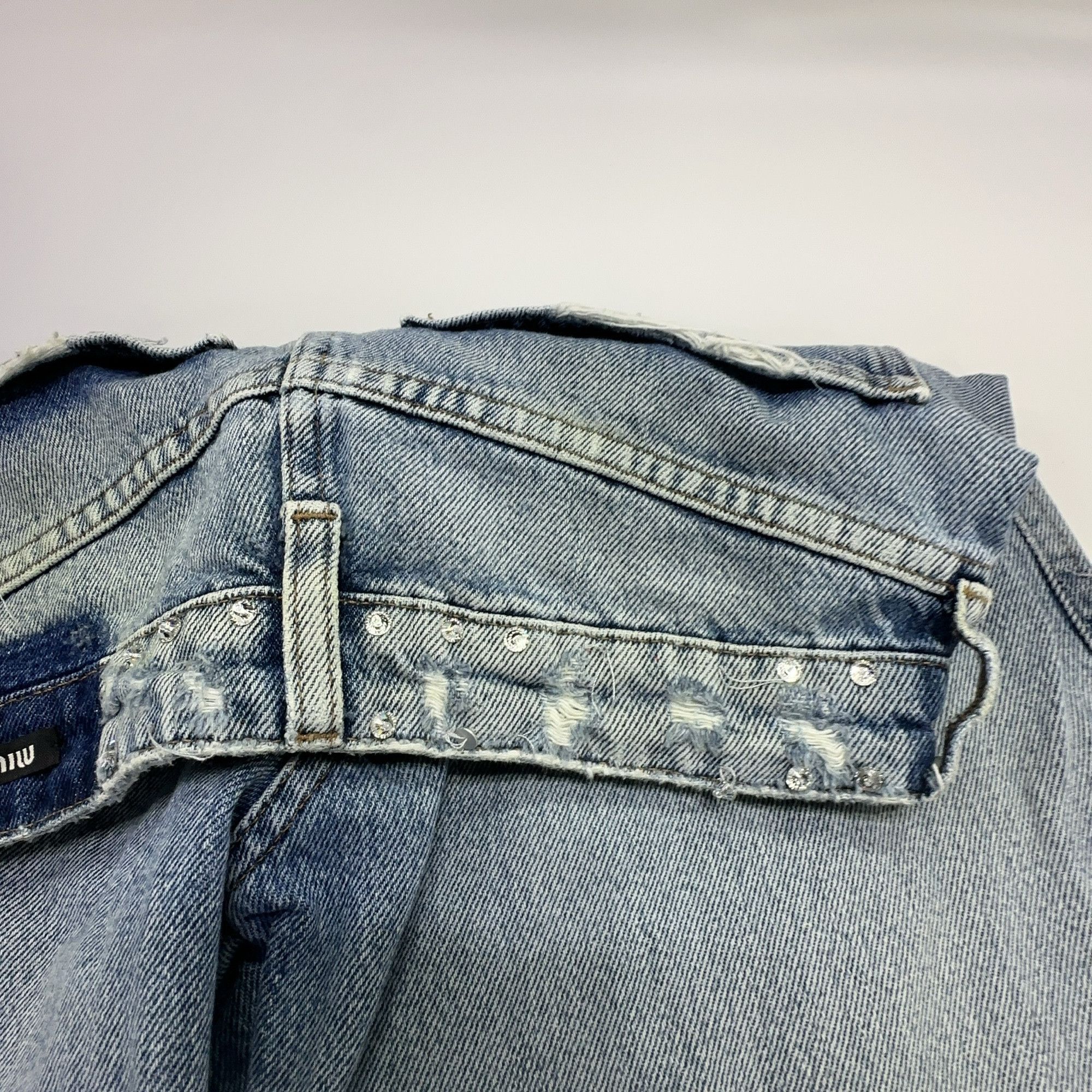 Miu Miu Miu Miu Embellished Waist Jeans Size 24 Size 24" / US 00 / IT 34 - 5 Thumbnail