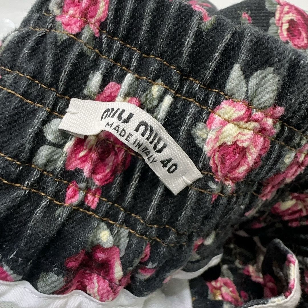 Miu Miu Miu Miu Floral Print Skirt Size 40 Size 27" / US 4 / IT 40 - 4 Thumbnail