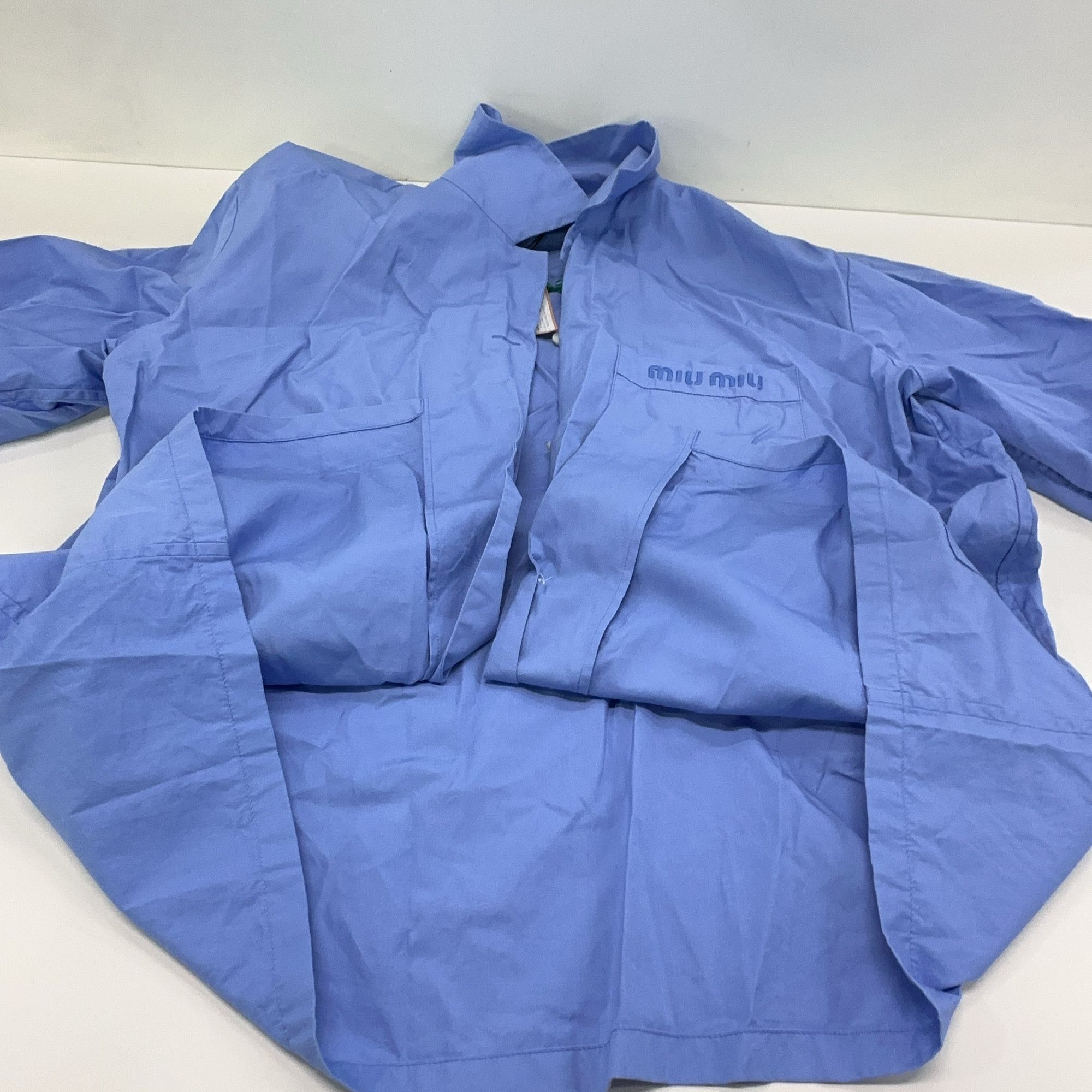 Miu Miu Miu Miu Logo Embroidery Button Up Shirt Size 36 Size XS / US 0-2 / IT 36-38 - 8 Thumbnail