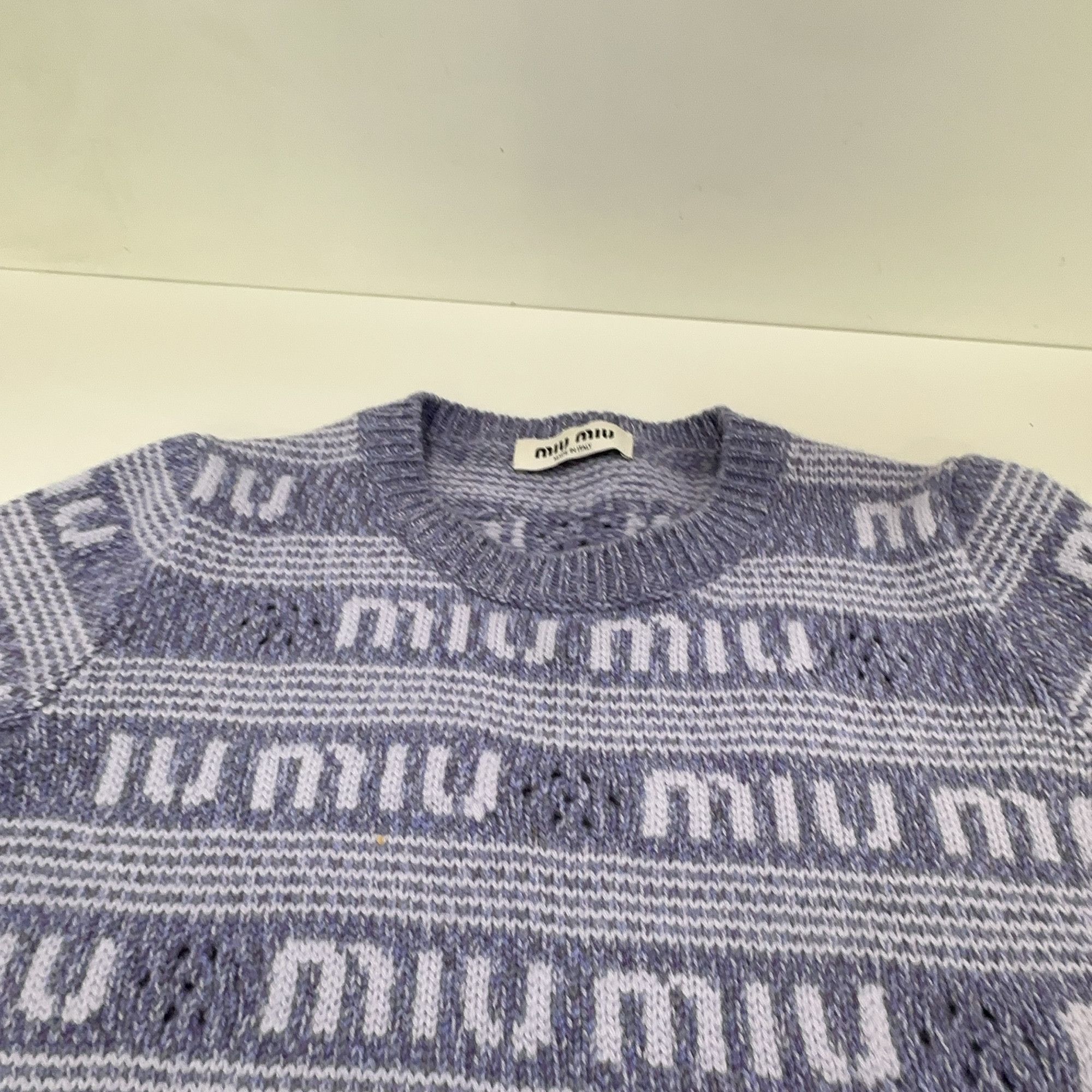 Miu Miu Miu Miu Logo Knit Mini Dress Size 38 Size XS / US 0-2 / IT 36-38 - 7 Thumbnail