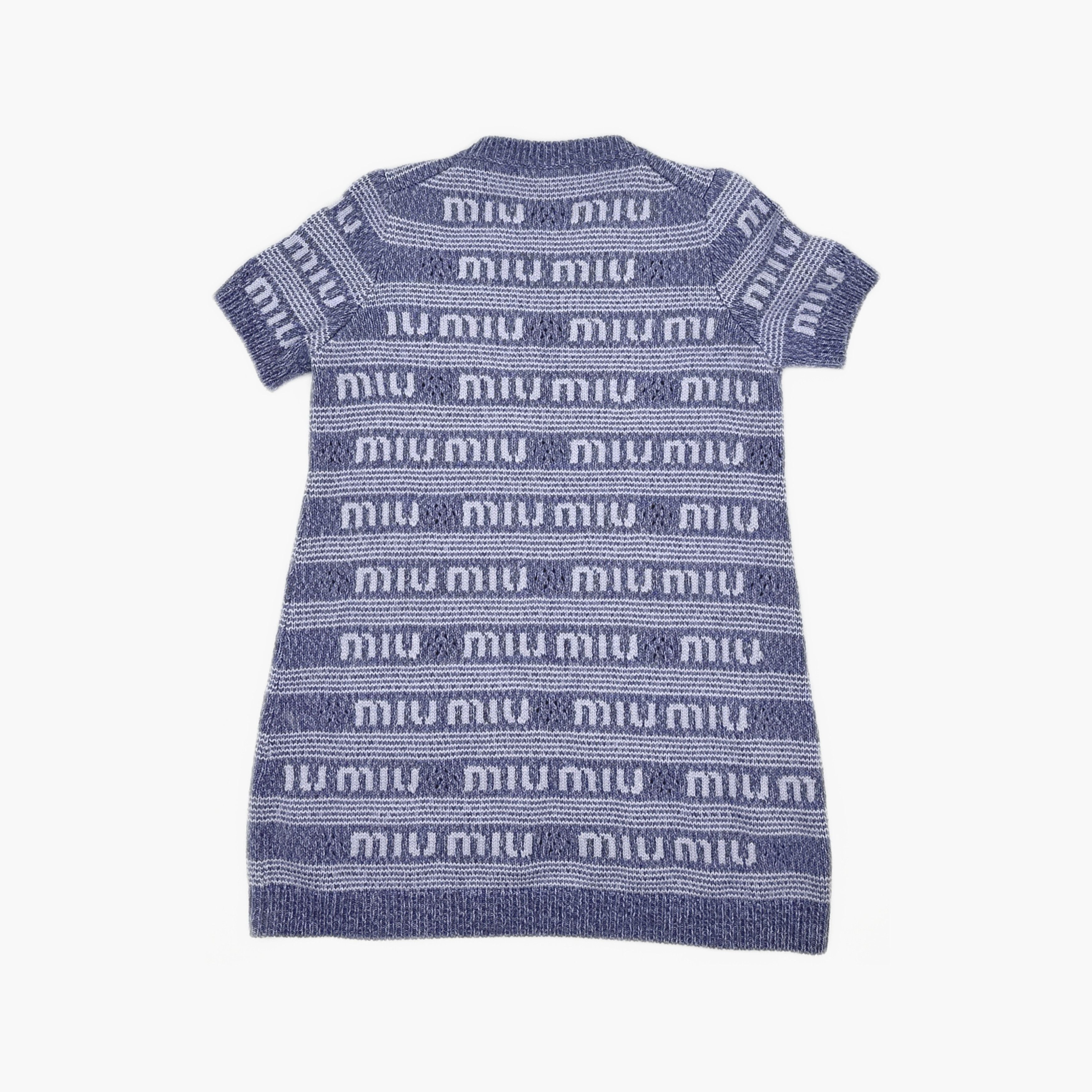 Miu Miu Miu Miu Logo Knit Mini Dress Size 38 Size XS / US 0-2 / IT 36-38 - 2 Thumbnail