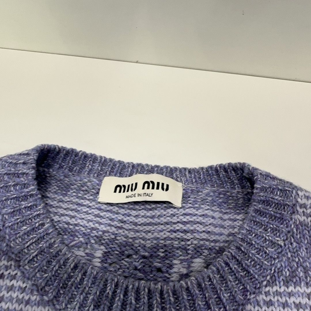 Miu Miu Miu Miu Logo Knit Mini Dress Size 38 Size XS / US 0-2 / IT 36-38 - 5 Thumbnail