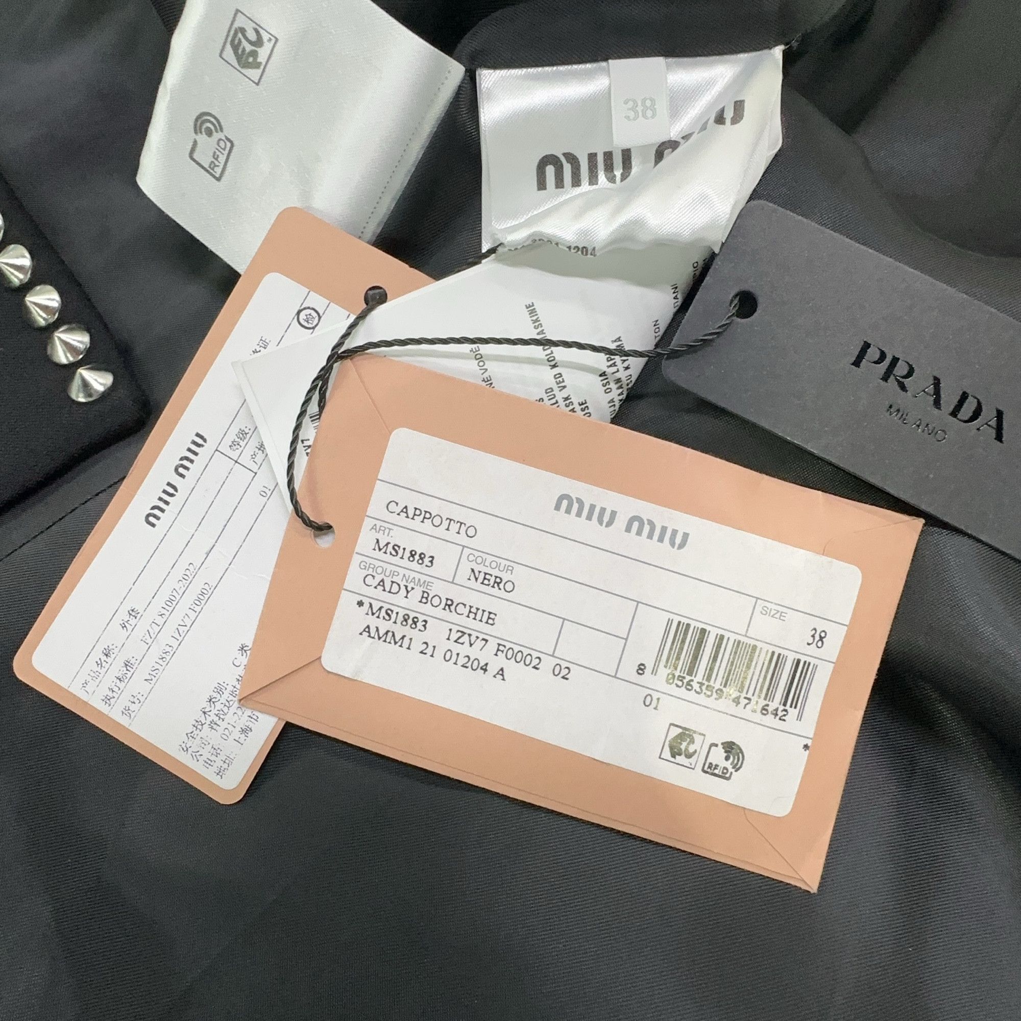 Miu Miu Miu Miu Studded Cady Coat Size 38 Size XS / US 0-2 / IT 36-38 - 7 Thumbnail