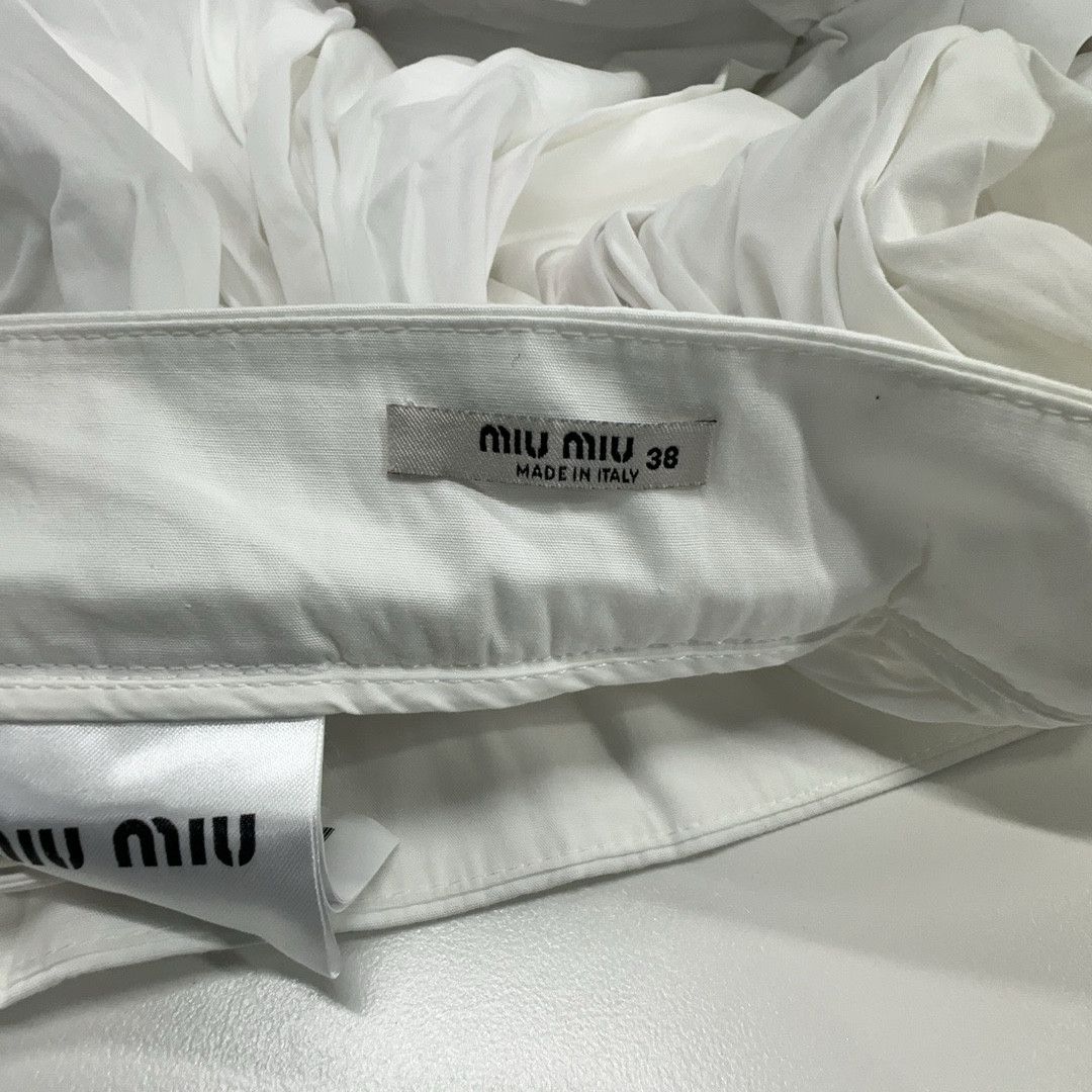 Miu Miu Miu Miu White Star Striped Midi Skirt Size 38 Size 26" / US 2 / IT 38 - 3 Thumbnail
