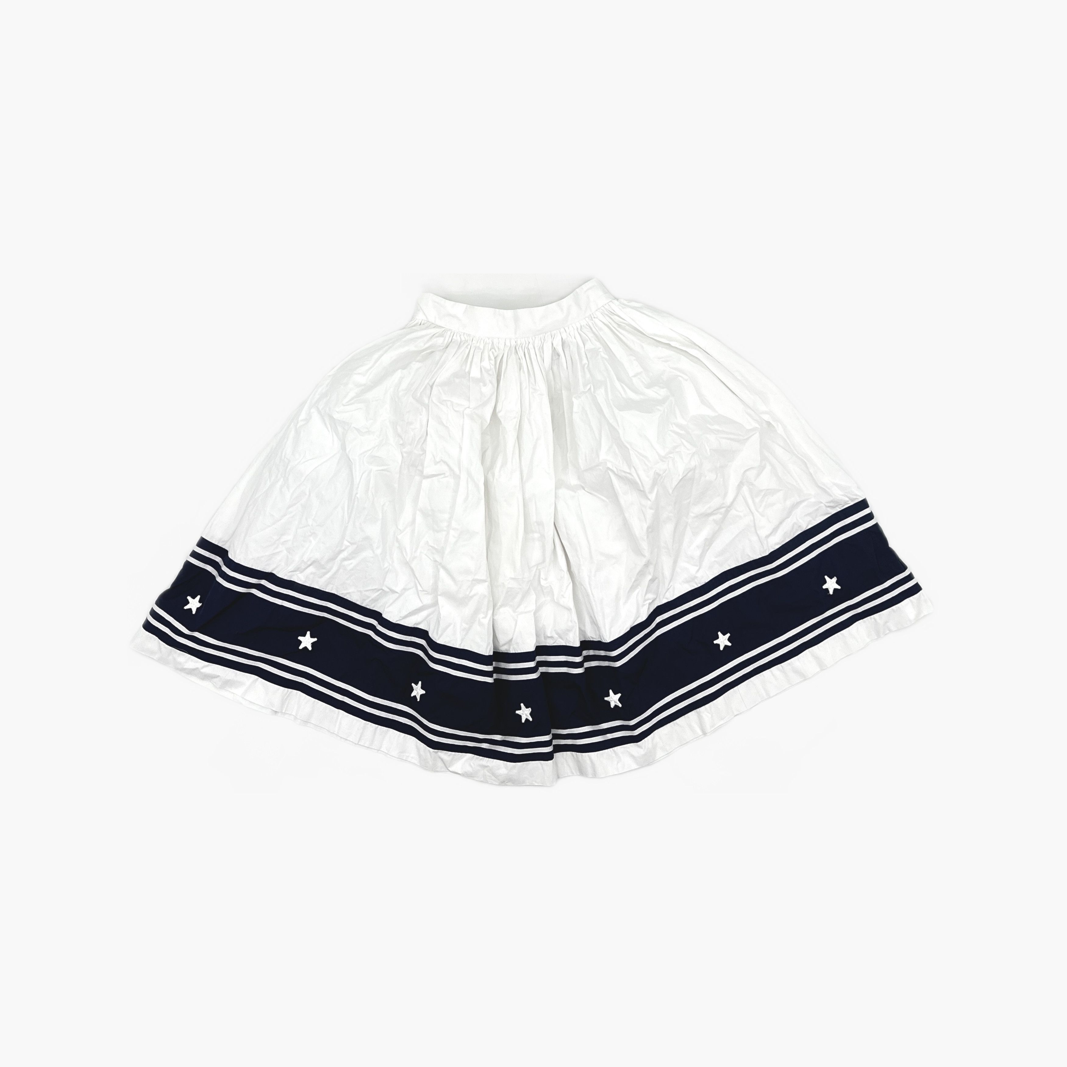 Miu Miu Miu Miu White Star Striped Midi Skirt Size 38 Size 26" / US 2 / IT 38 - 2 Thumbnail