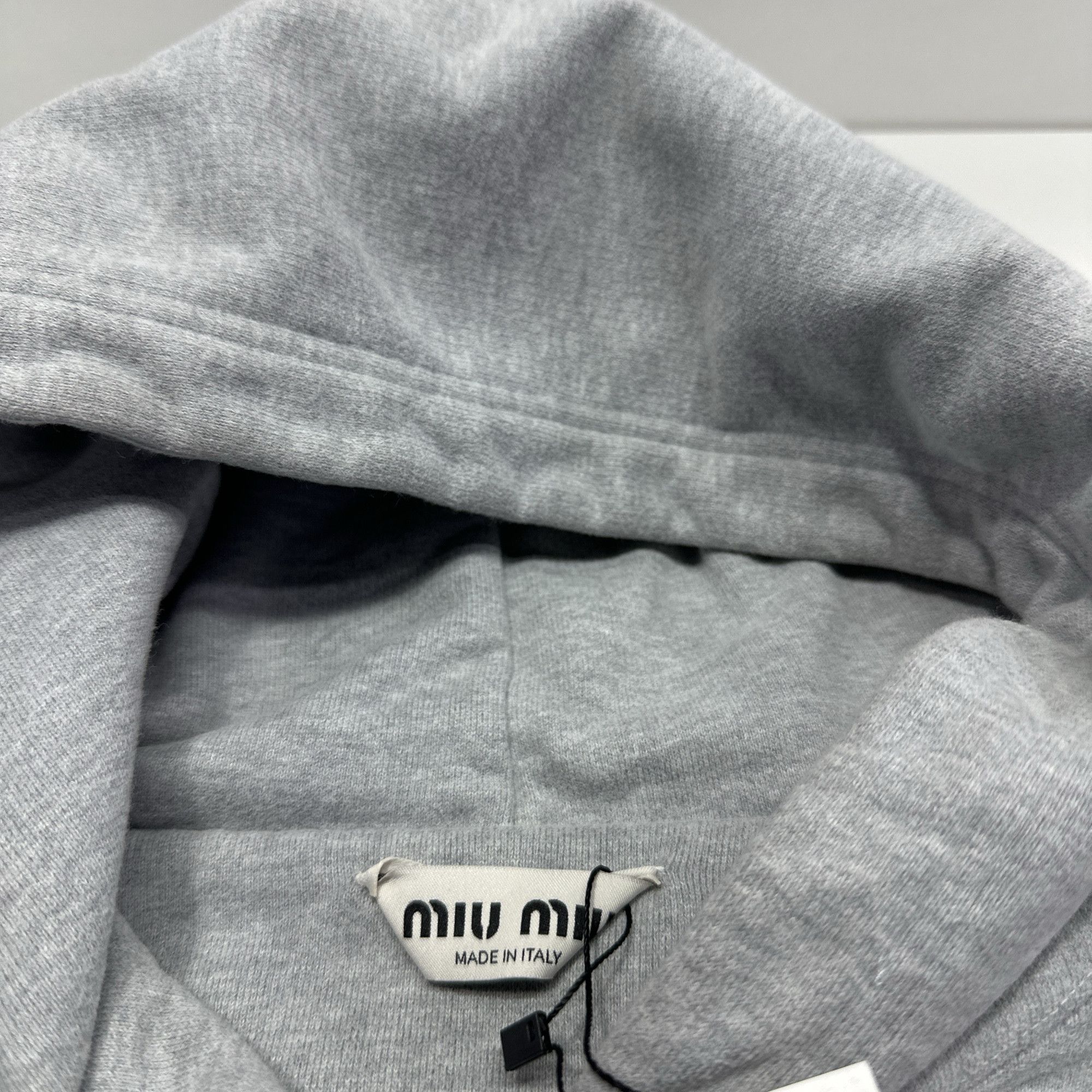 Miu Miu Miu Miu Logo Embroidered Hoodie Size S Size S / US 4 / IT 40 - 3 Thumbnail