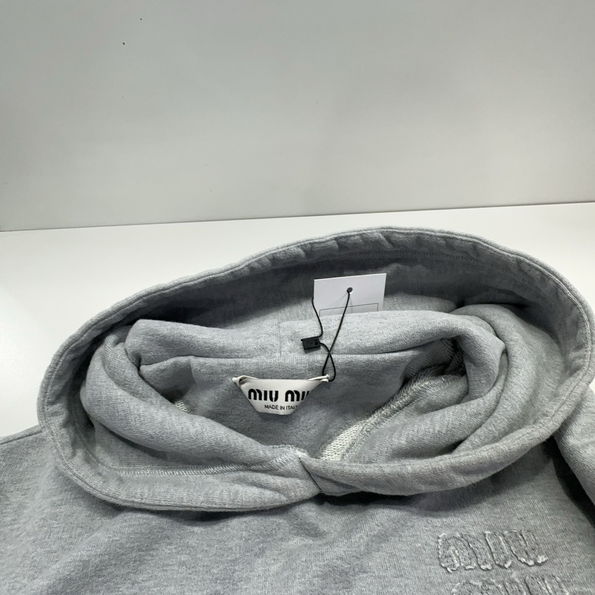 Miu Miu Miu Miu Logo Embroidered Hoodie Size S Size S / US 4 / IT 40 - 7 Thumbnail