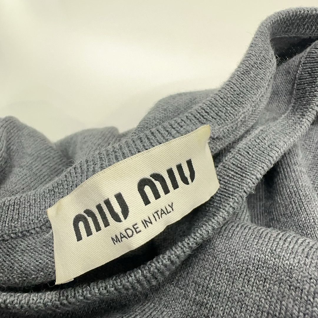 Miu Miu Miu Miu Logo Embroidered Wool Sweater Size 44 Size M / US 6-8 / IT 42-44 - 6 Thumbnail