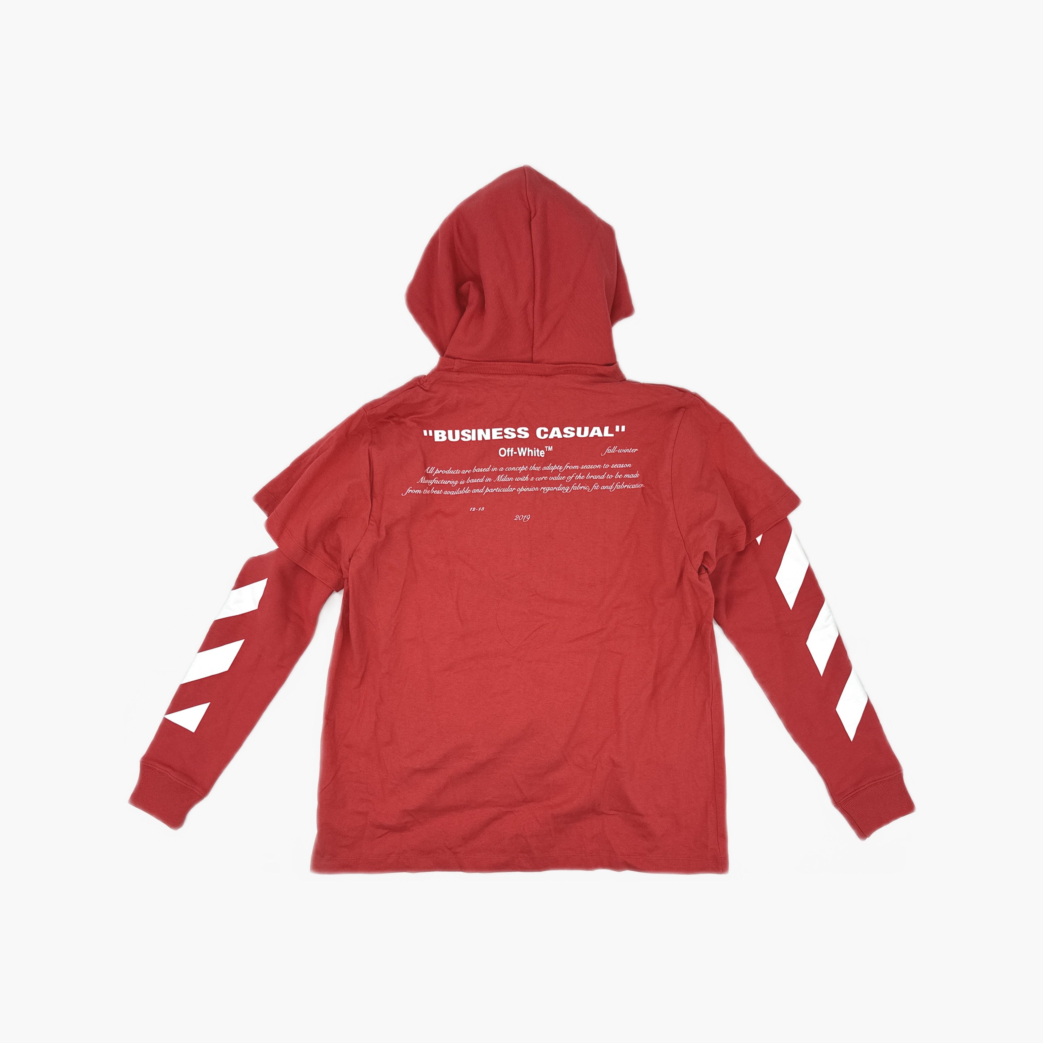 Off-White Off-White Bernini Layered Hoodie Size XXS Size US XXS / EU 40 - 2 Thumbnail