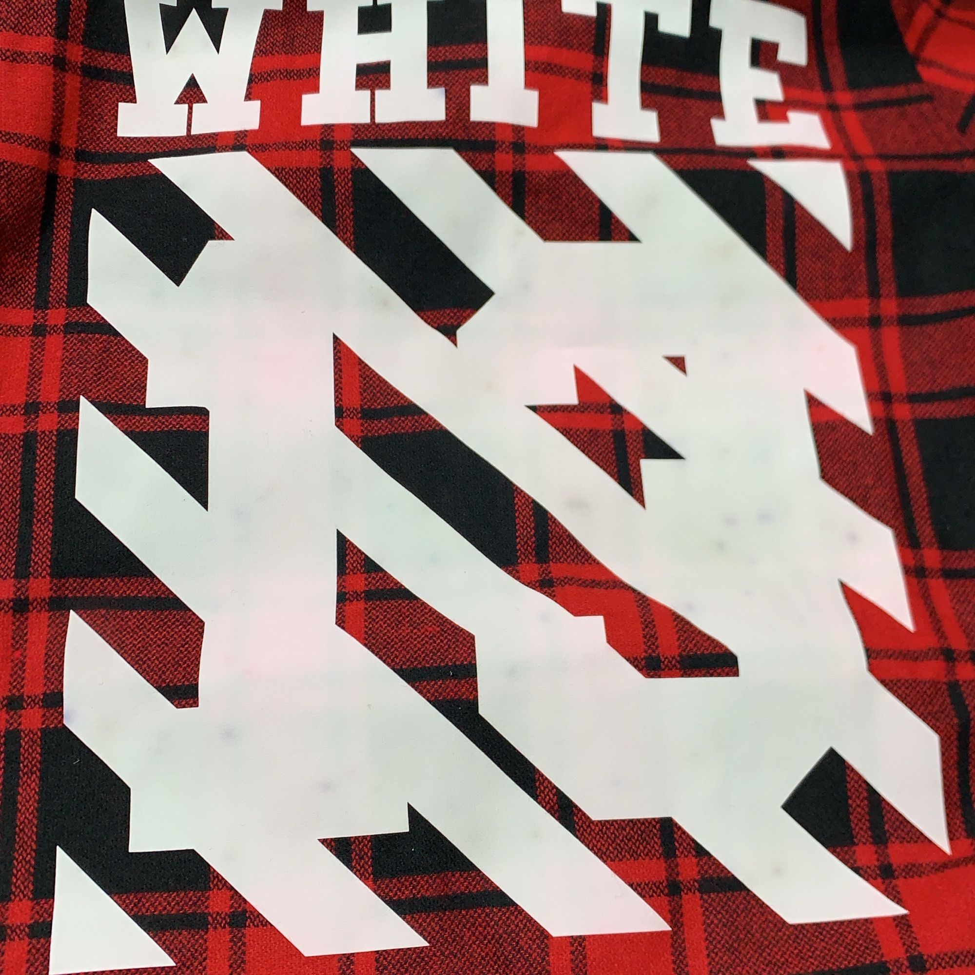 Off-White OFF-WHITE Red Plaid Flannel Shirt Size XXS Size US XXS / EU 40 - 5 Thumbnail