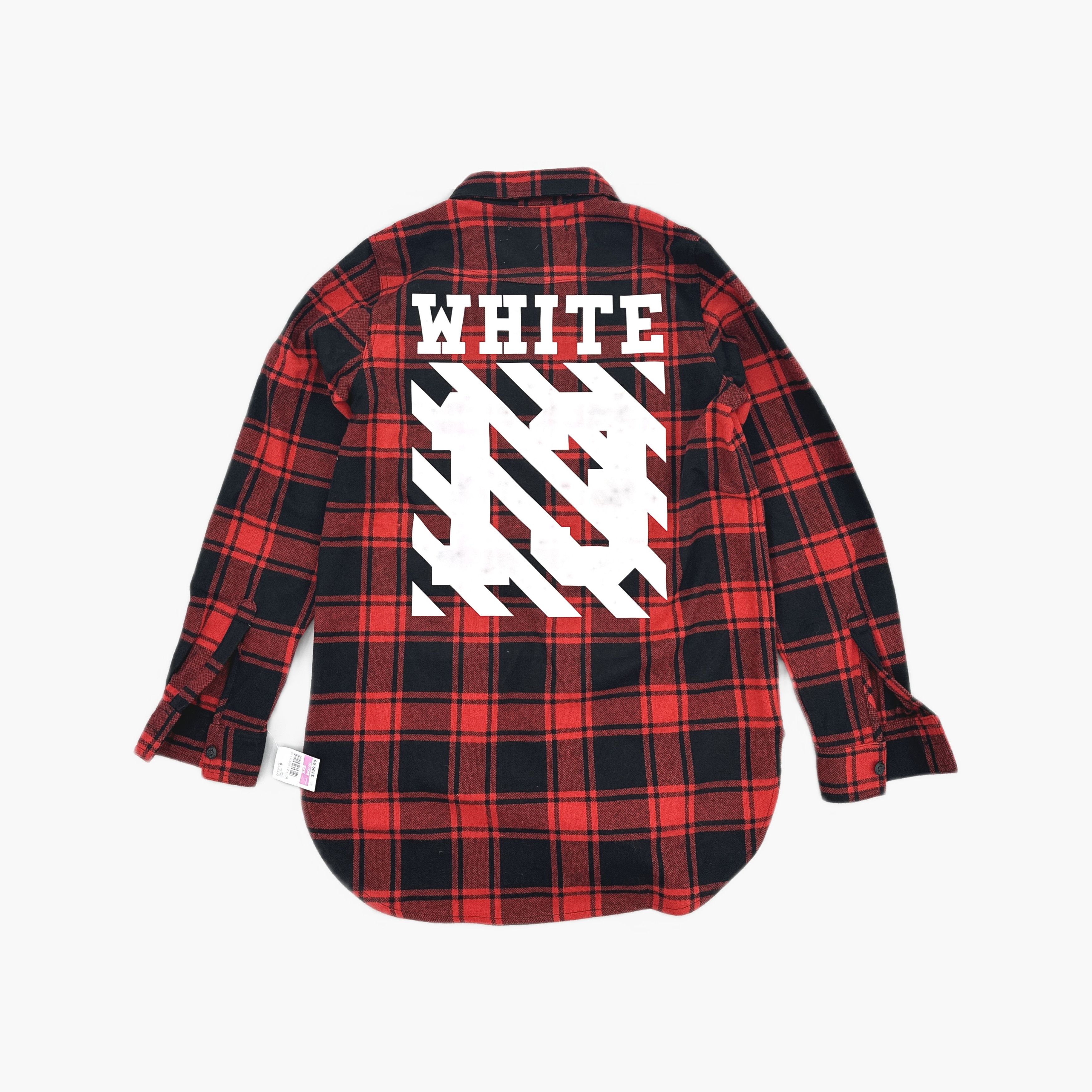 Off-White OFF-WHITE Red Plaid Flannel Shirt Size XXS Size US XXS / EU 40 - 2 Thumbnail