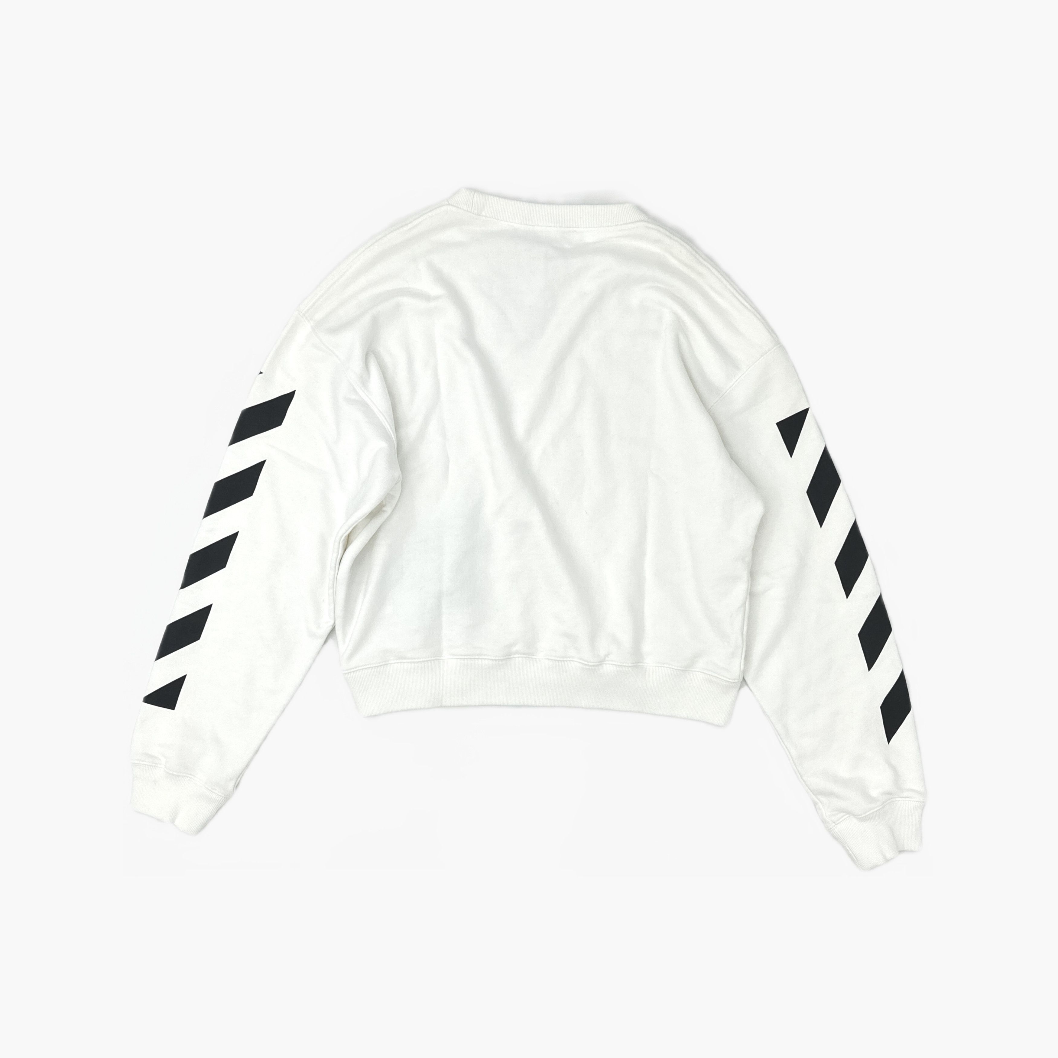 Off-White OFF-WHITE Stripe Sleeve Logo Sweatshirt Size M Size US M / EU 48-50 / 2 - 2 Thumbnail