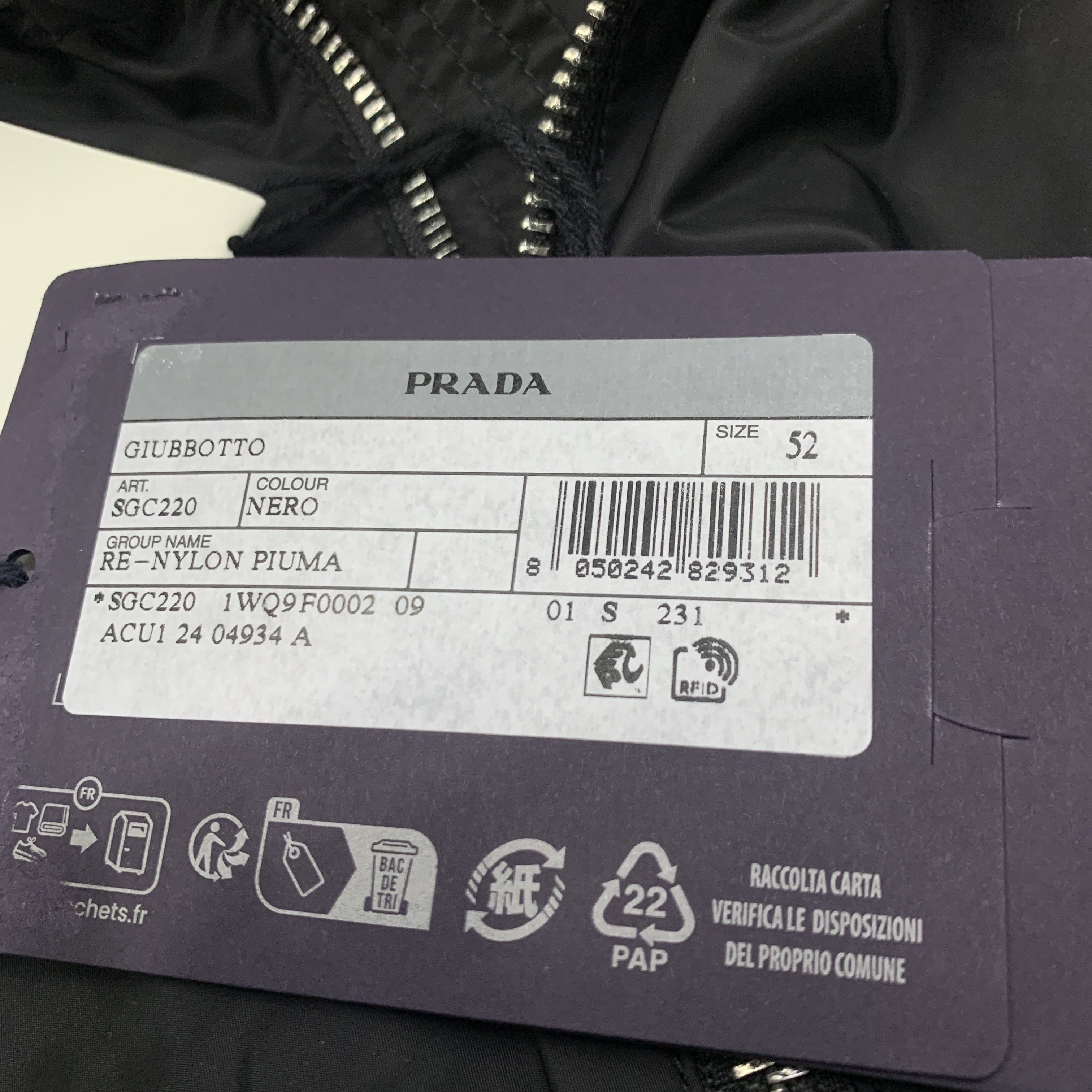 Prada Prada Re-Nylon Hooded Jacket Size L Size US L / EU 52-54 / 3 - 4 Thumbnail