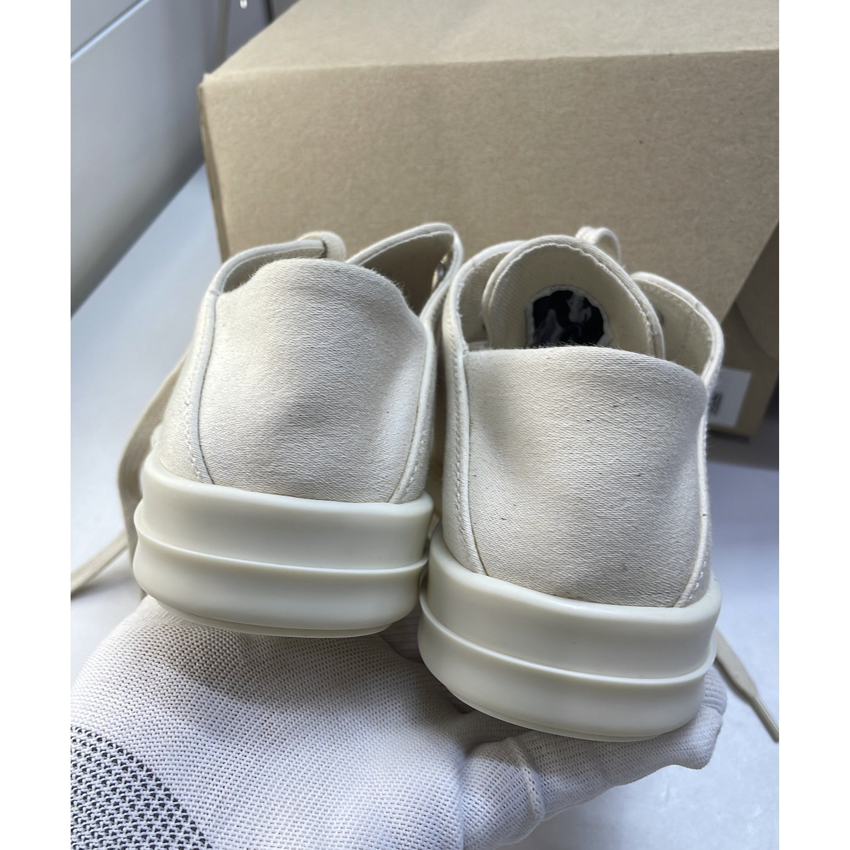 Rick Owens Drkshdw Rick Owens DRKSHDW Canvas Low-Top Sneakers Size 36 Size US 6 / IT 36 - 10 Thumbnail