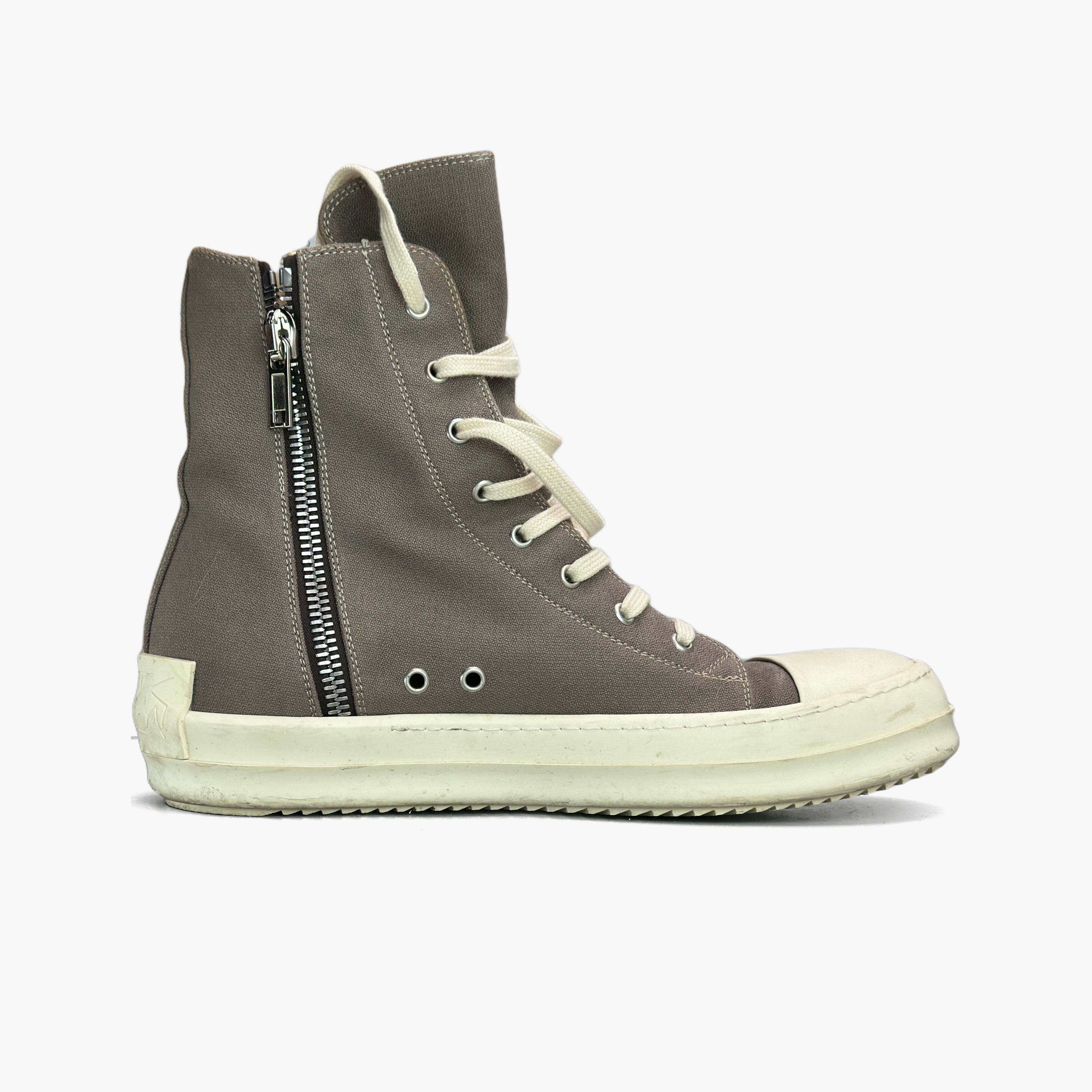 Rick Owens Drkshdw Rick Owens DRKSHDW Gray Zip Hi-Top Sneakers US 10 Size US 10 / EU 43 - 2 Thumbnail