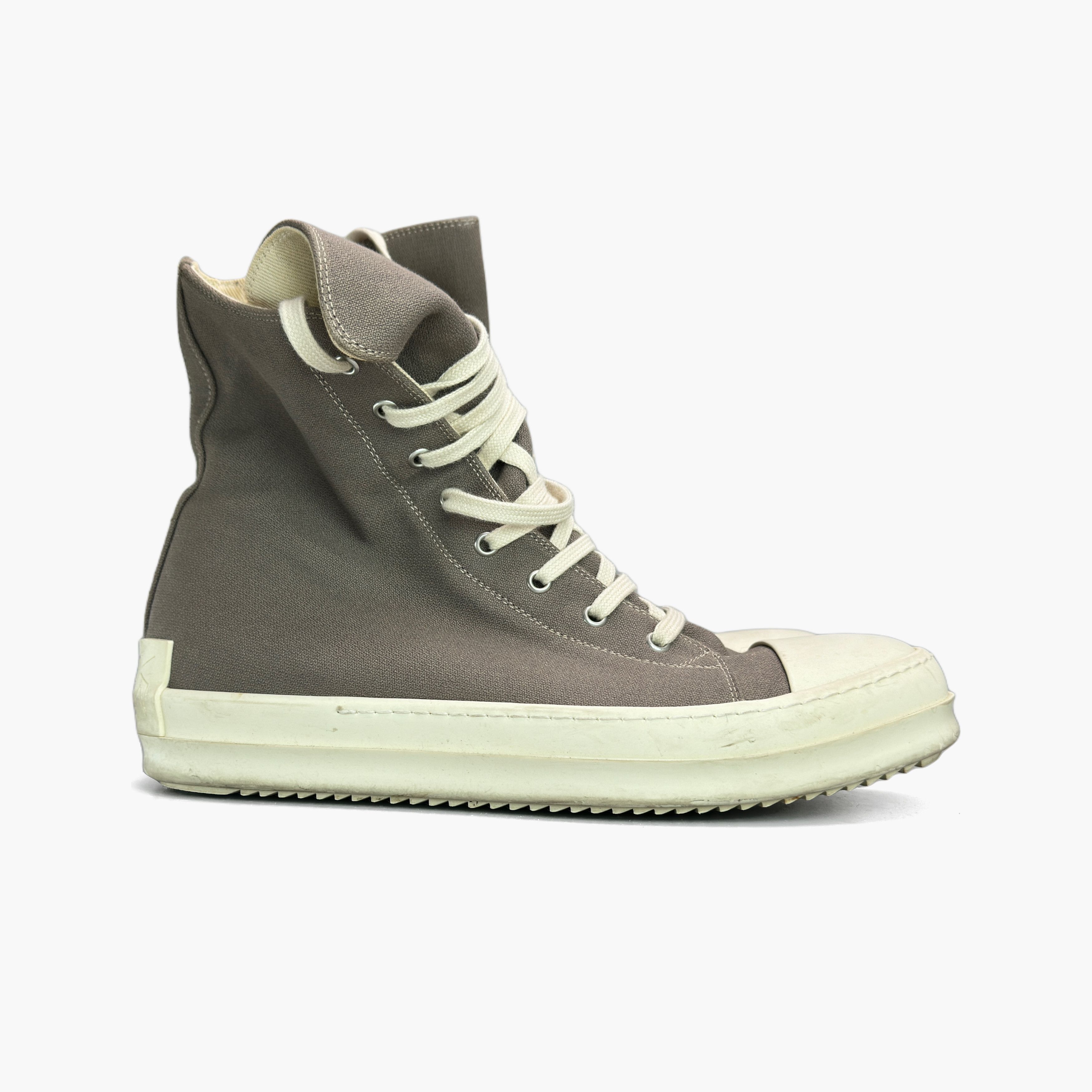 Rick Owens Drkshdw Rick Owens DRKSHDW Gray Zip Hi-Top Sneakers US 10 Size US 10 / EU 43 - 4 Thumbnail