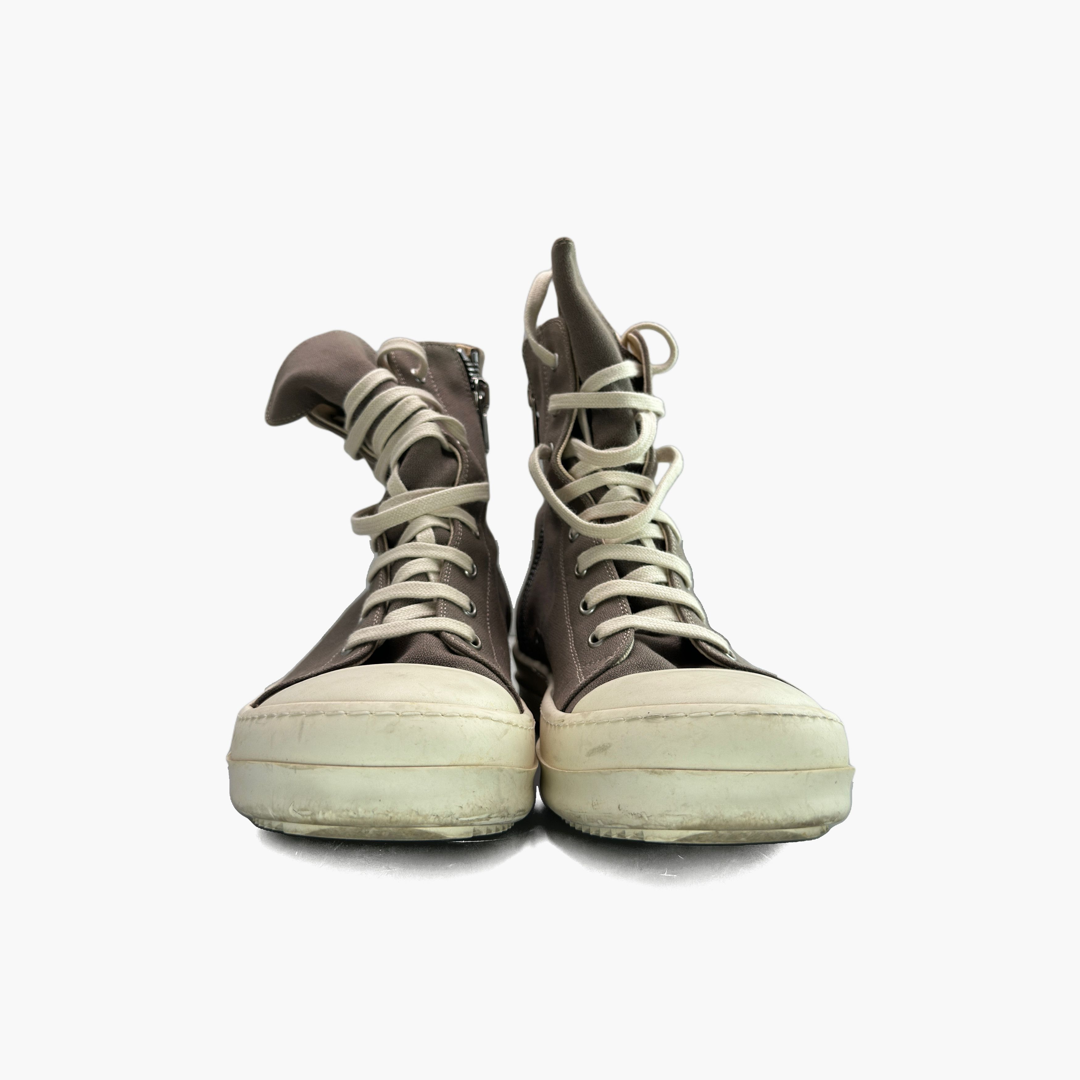 Rick Owens Drkshdw Rick Owens DRKSHDW Gray Zip Hi-Top Sneakers US 10 Size US 10 / EU 43 - 5 Thumbnail